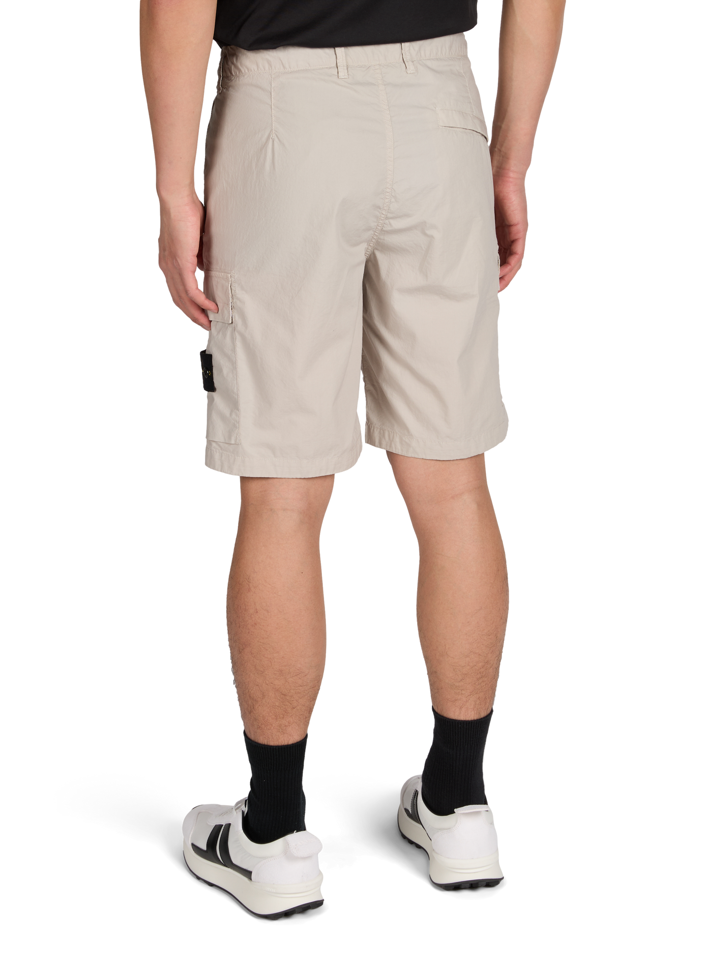 Short en coton mélangé STONE ISLAND Gris