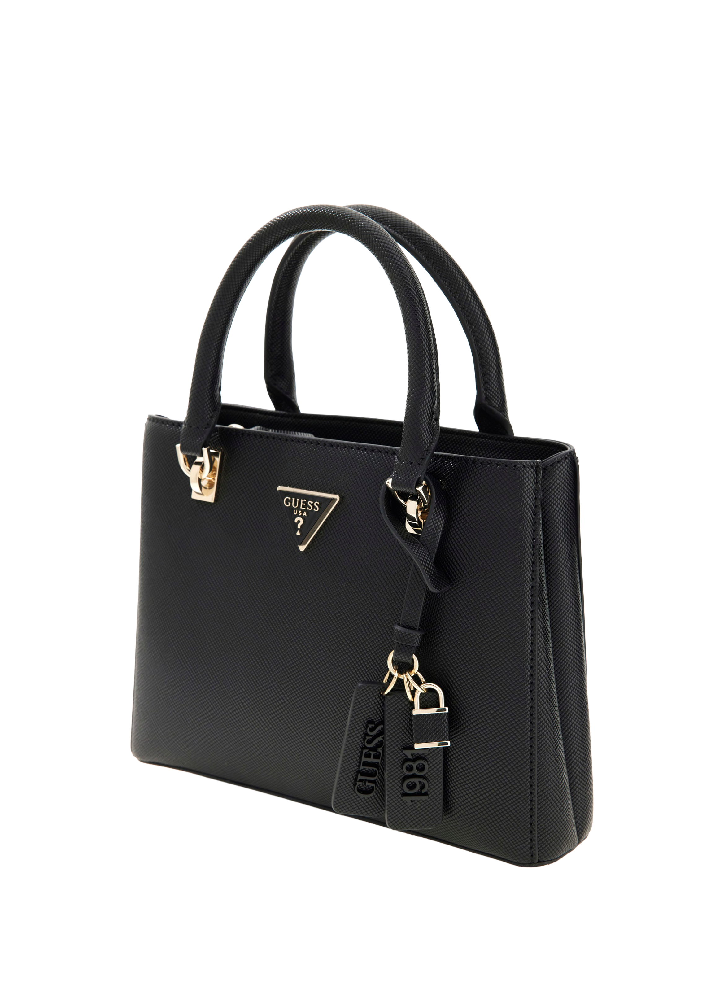 Noelle Saffiano handbag GUESS Black