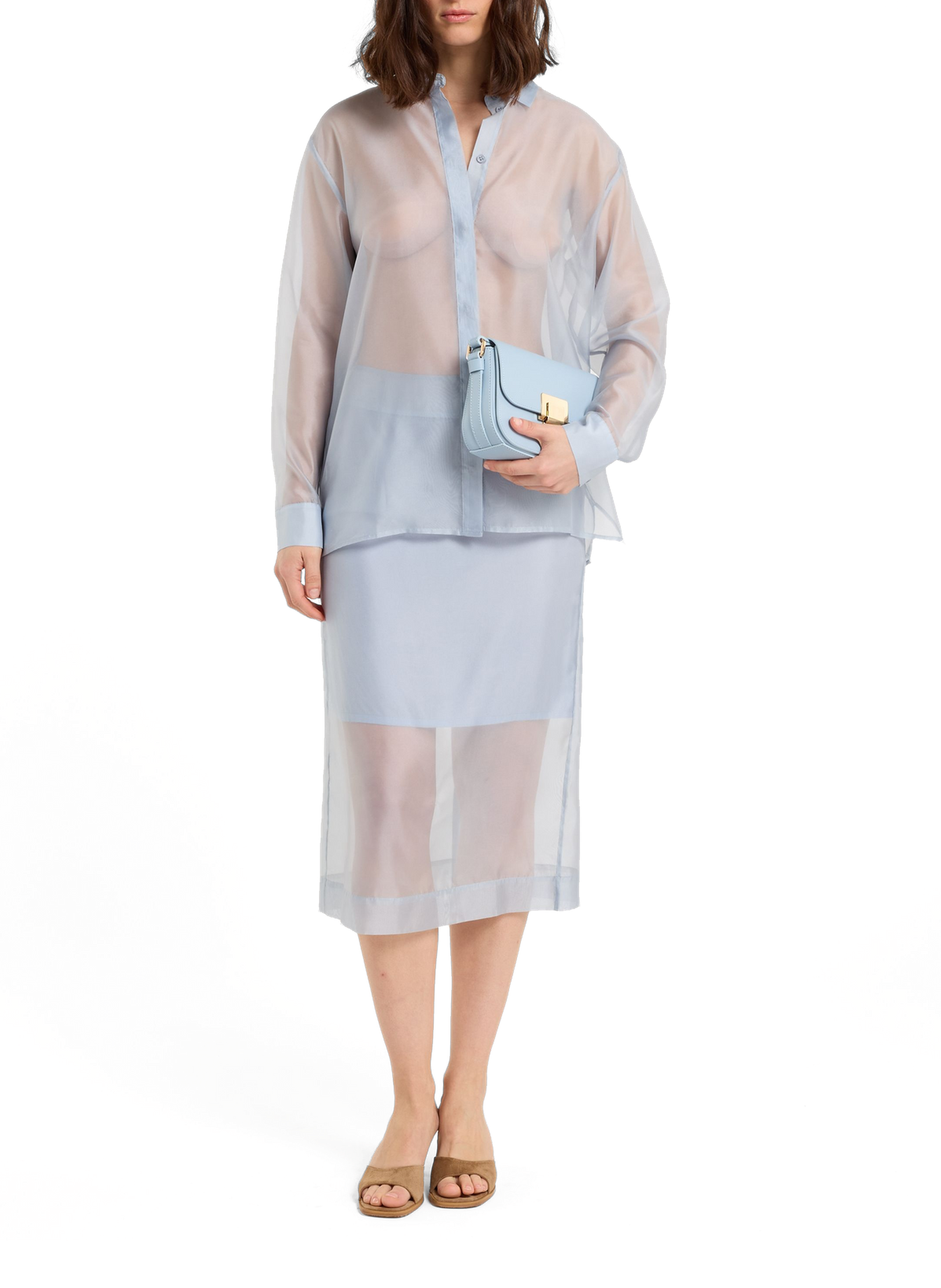 Midi transparent skirt by Wylo SAISON 1865 Blue