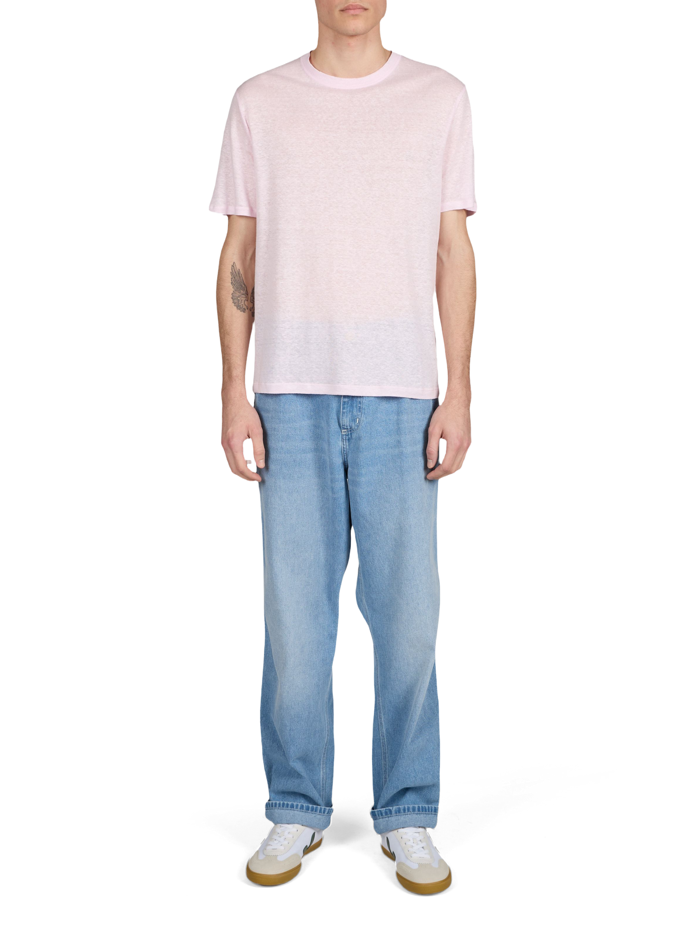 T-shirt droit en lin  OFFICINE GENERALE Rose