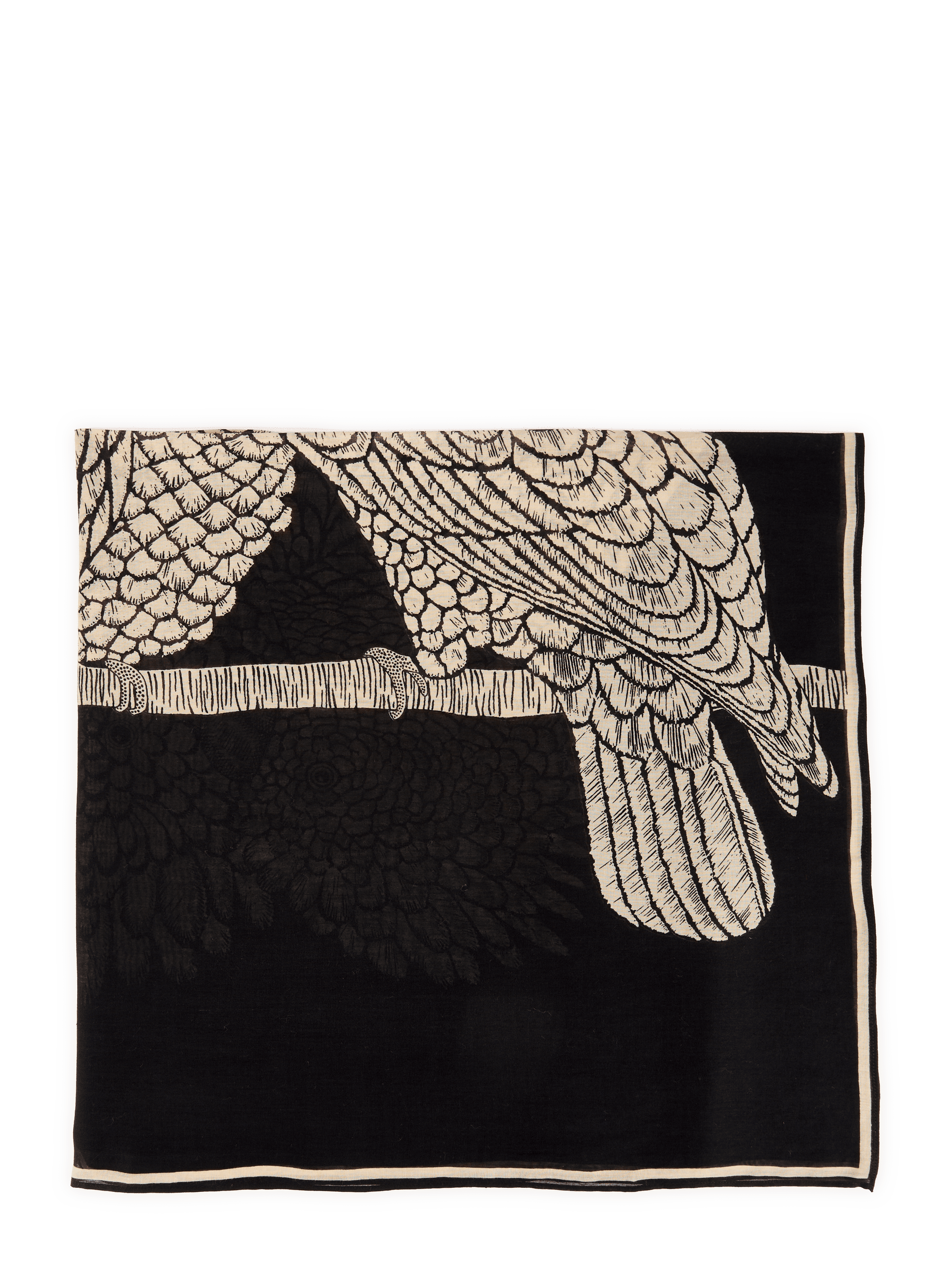 Foulard imprimé en coton INOUITOOSH Noir