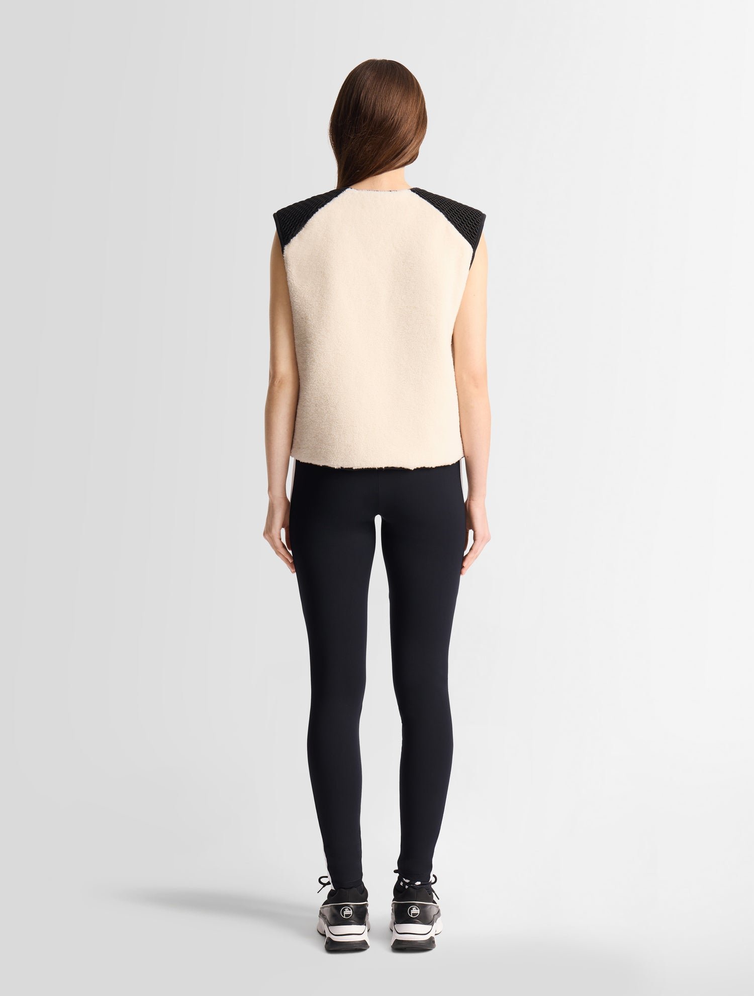 Veste sans manches elandine col en v coupe regular FUSALP Jaune