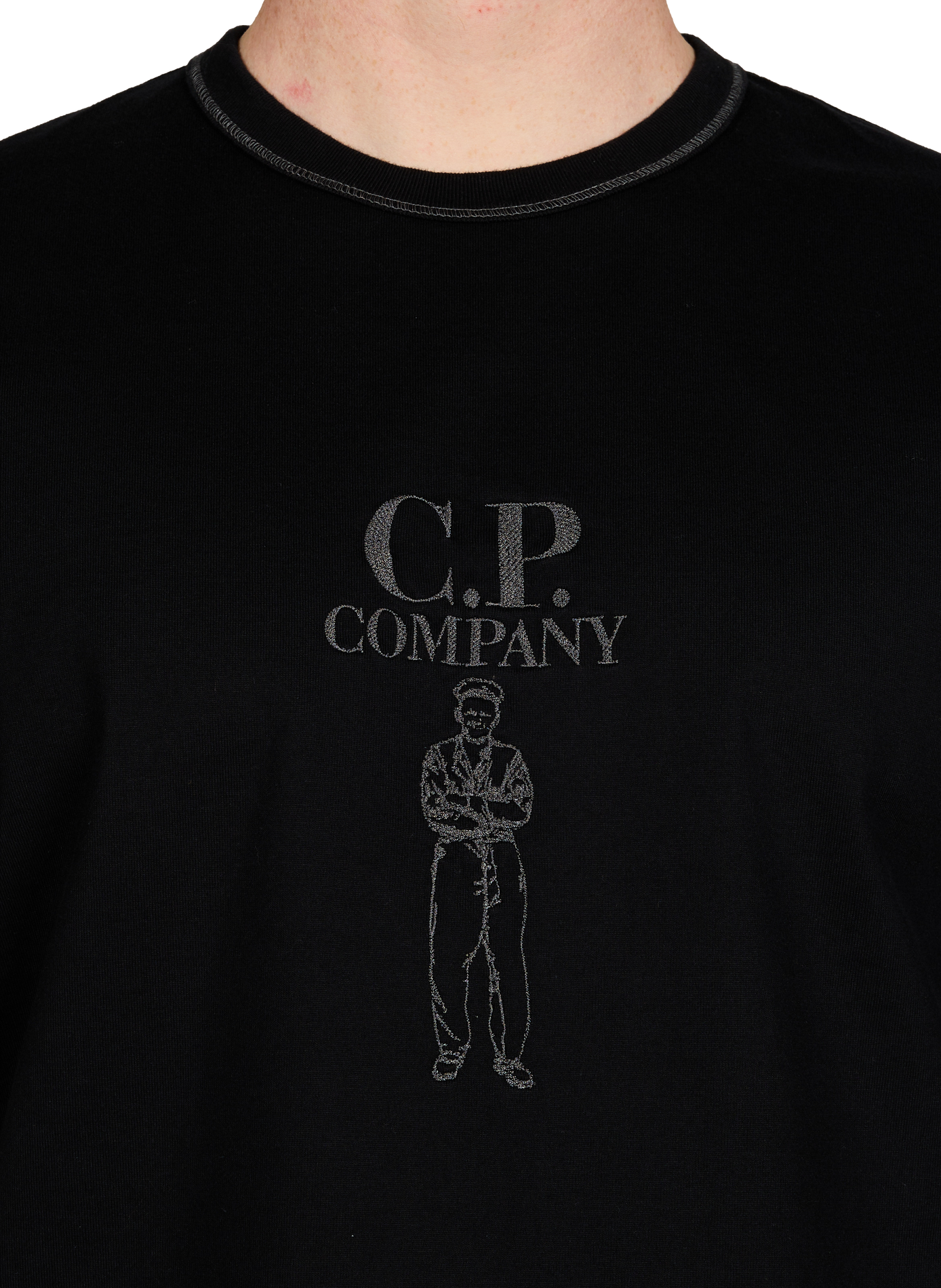 Classic Cotton T-Shirt CP COMPANY Black