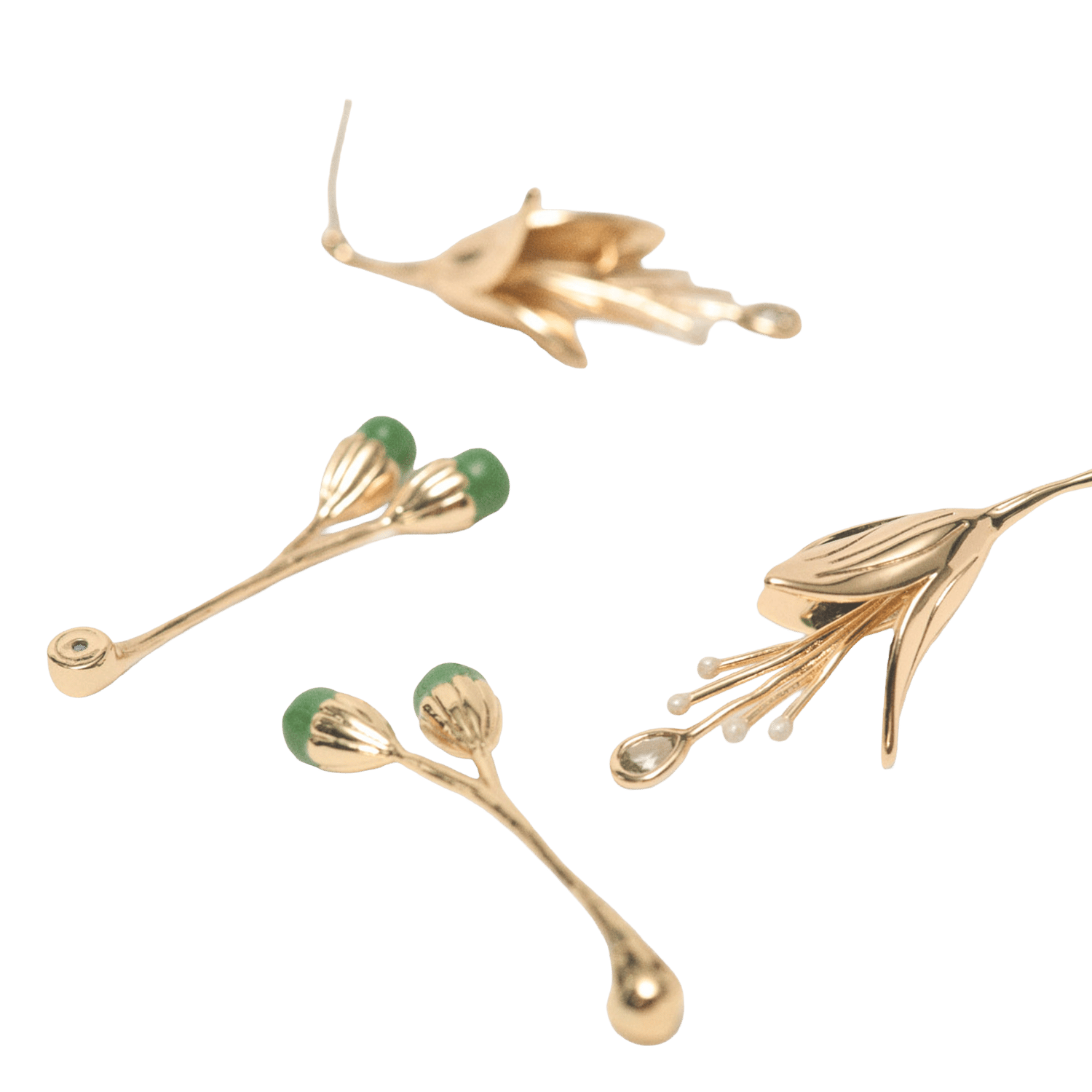 Boucles d'oreilles en laiton MAJE Doré