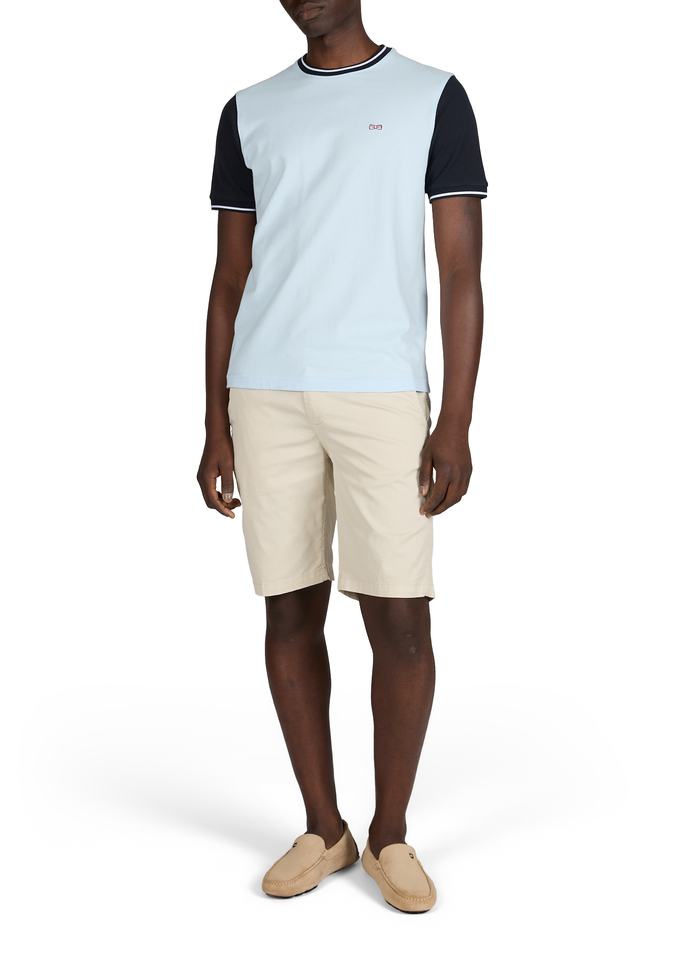 T-shirt droit à logo brodé en coton EDEN PARK Bleu