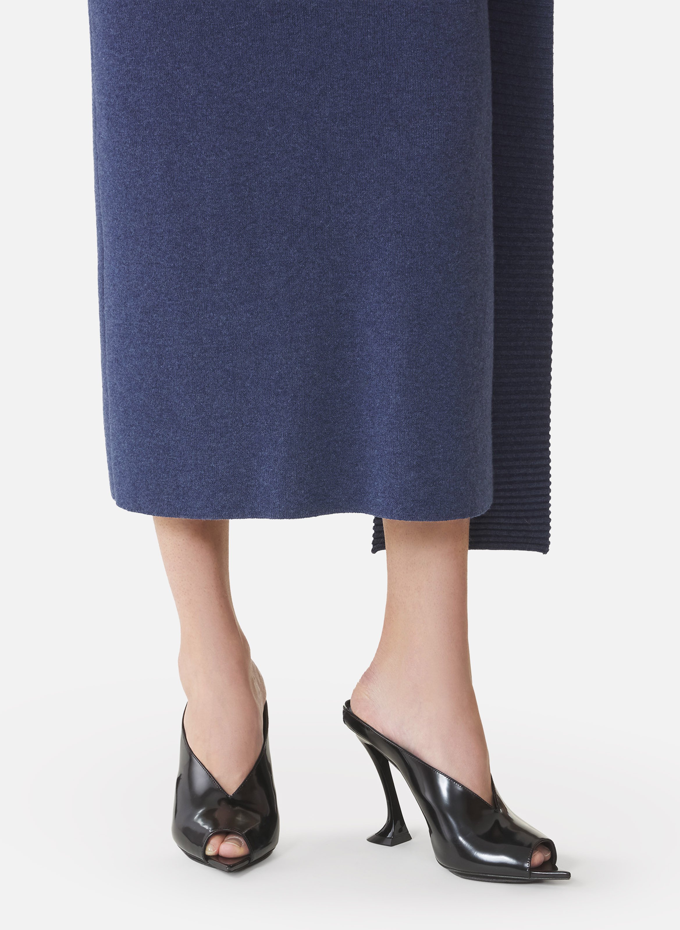 Mule midnight step en cuir verni LANVIN Noir