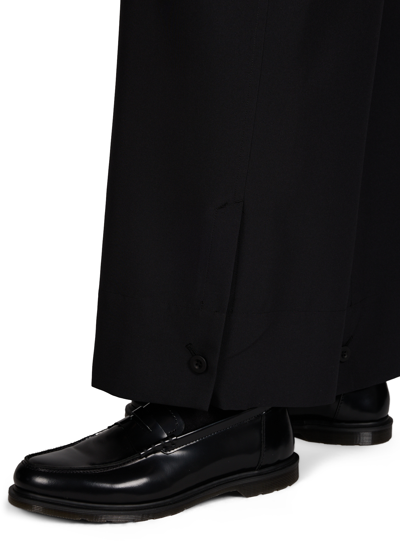 Pantalon droit élastiqué ISSEY MIYAKE Noir