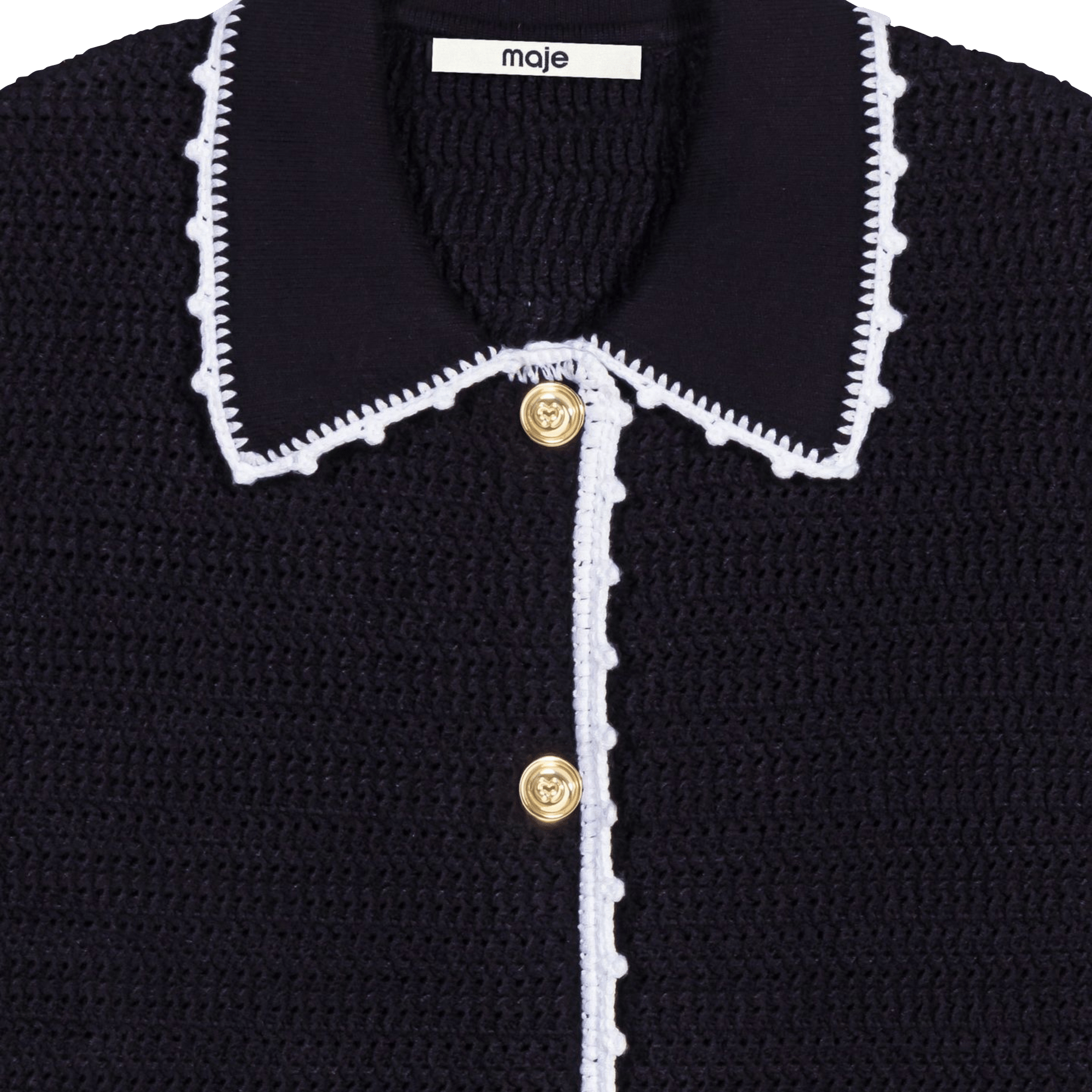 Cardigan droit en maille | Bleu MAJE Femme
