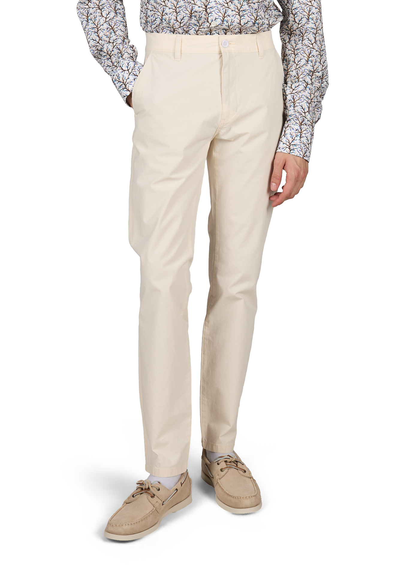Pantalon droit en coton mélangé DOCKERS Blanc