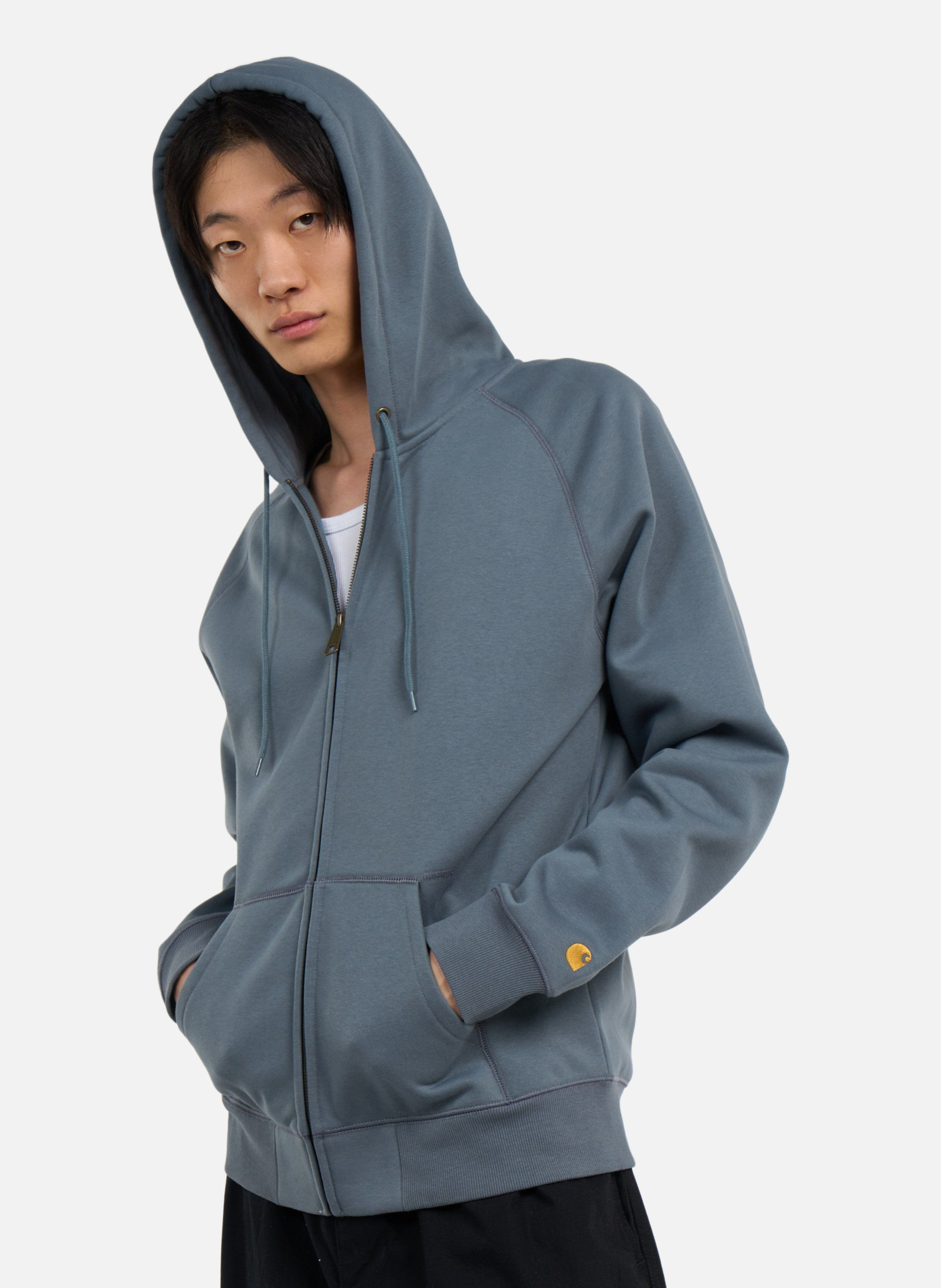 Hoodie zippé hooded chase CARHARTT WIP Bleu