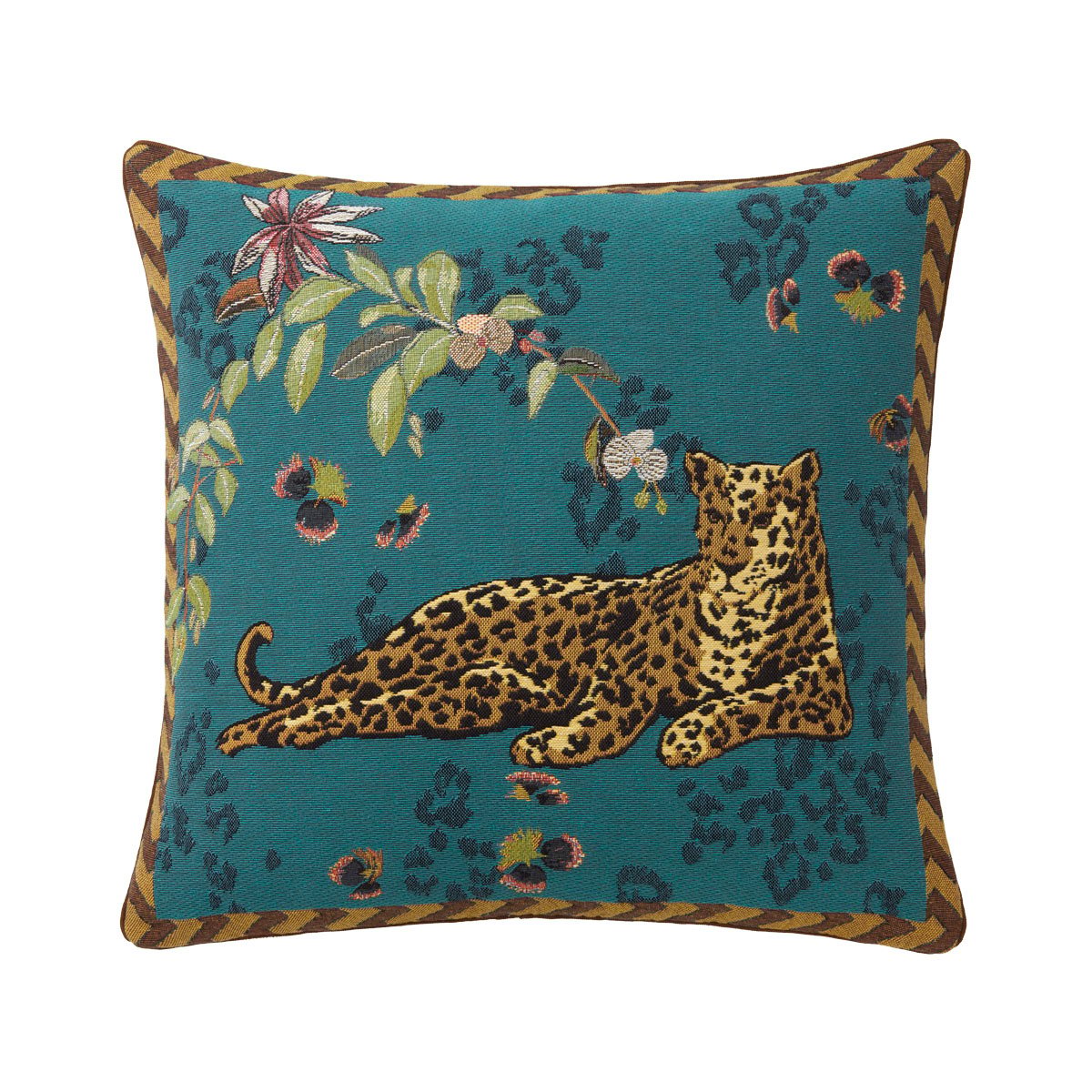 Housse de coussin en coton, orchidia YVES DELORME Bleu