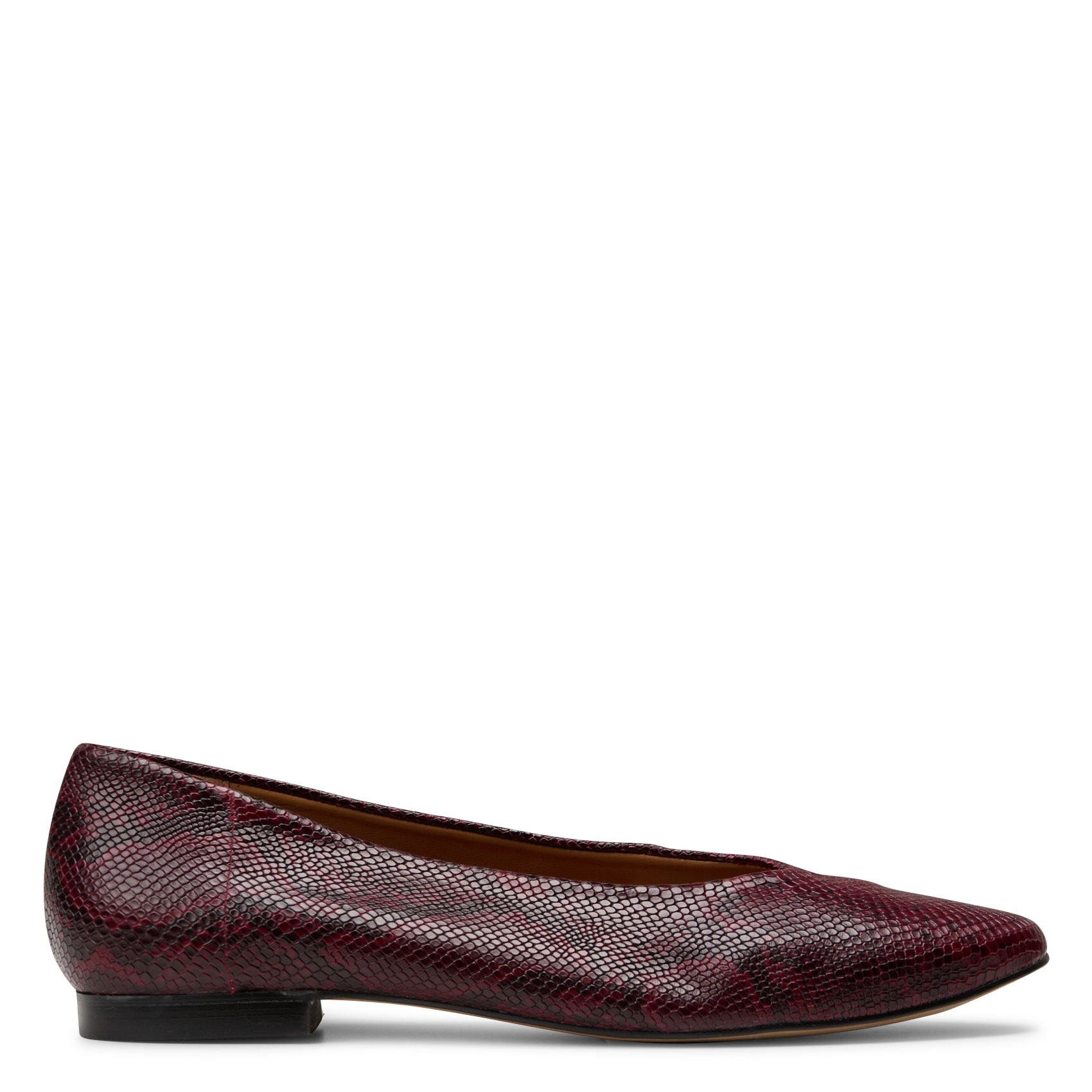 Ballerines en cuir effet python mona MAISON 123 Rouge