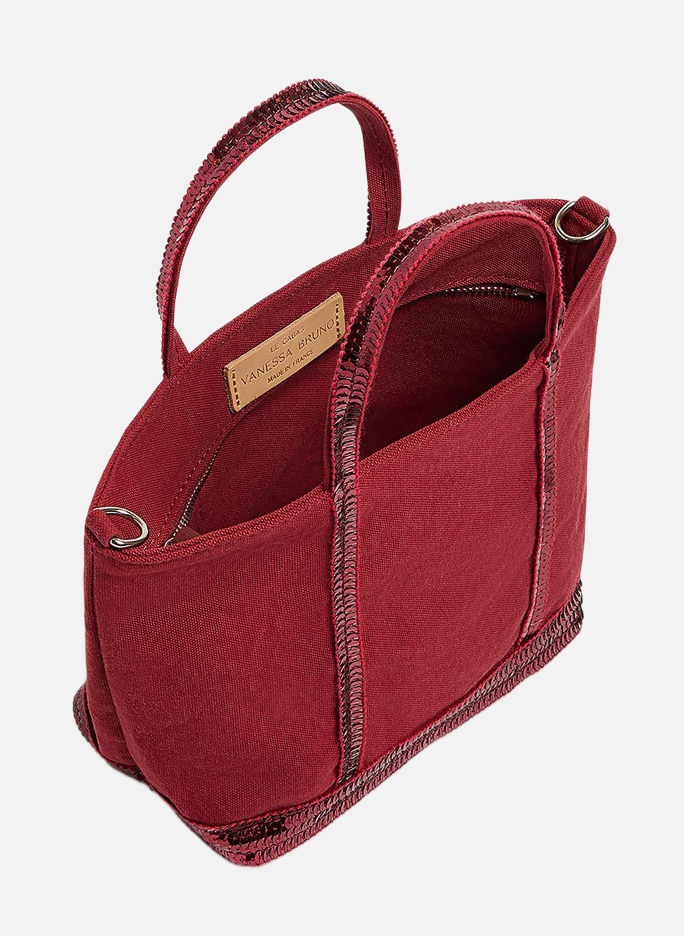 Cabas xs zippé en toile | Rouge VANESSA BRUNO Femme
