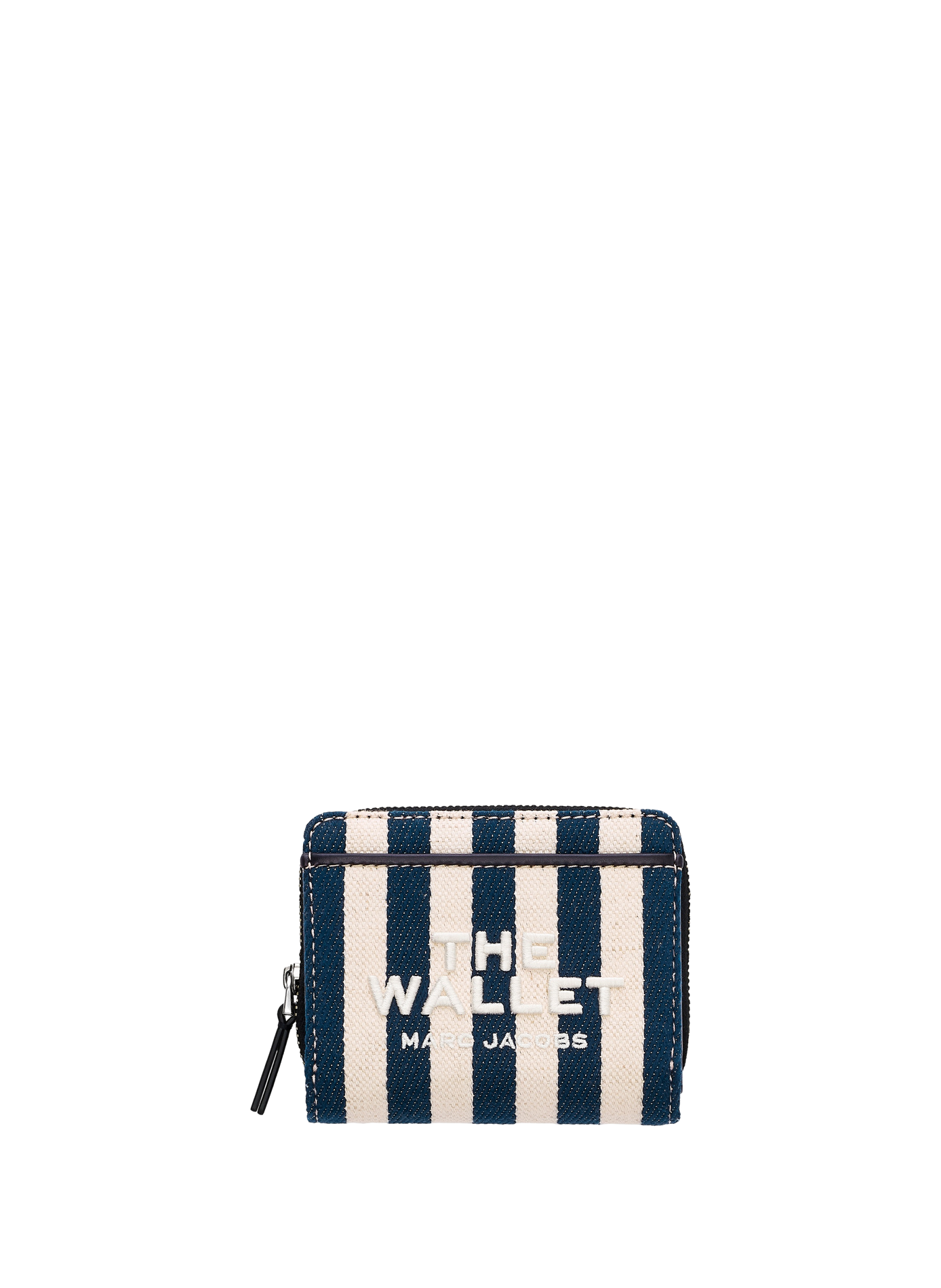 Mini portefeuille The Stripe Canvas MARC JACOBS Bleu