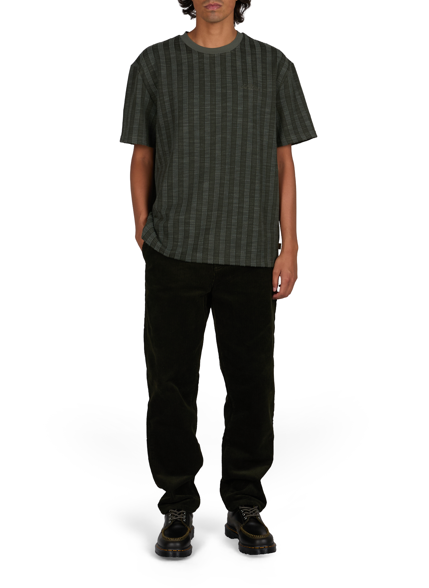 Corduroy cotton jeans LES DEUX Green