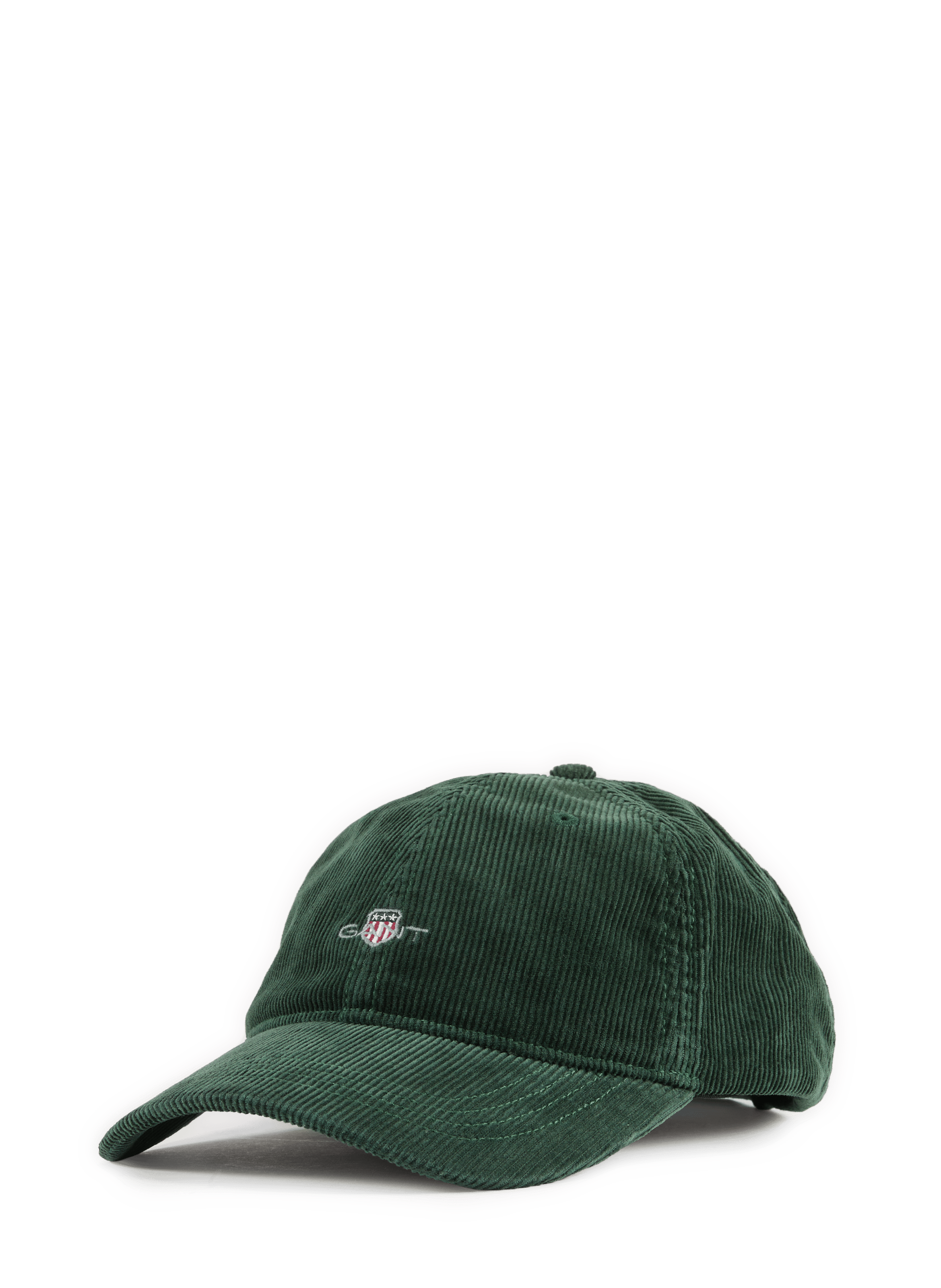 Cappellino con logo ricamato in velluto a coste di cotone GANT Verde