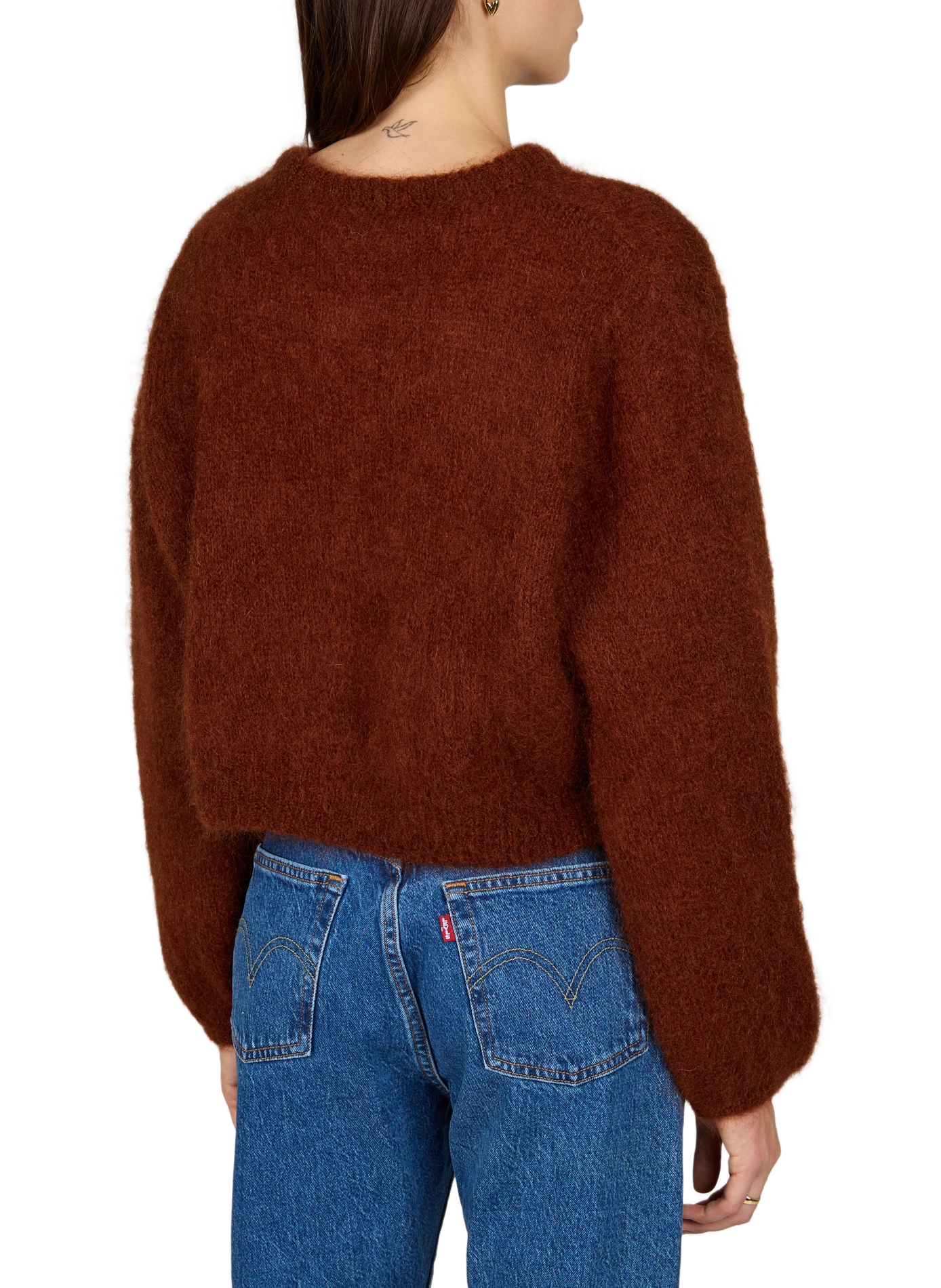 Oversized mohair blend vest LAURE+MAX Brown