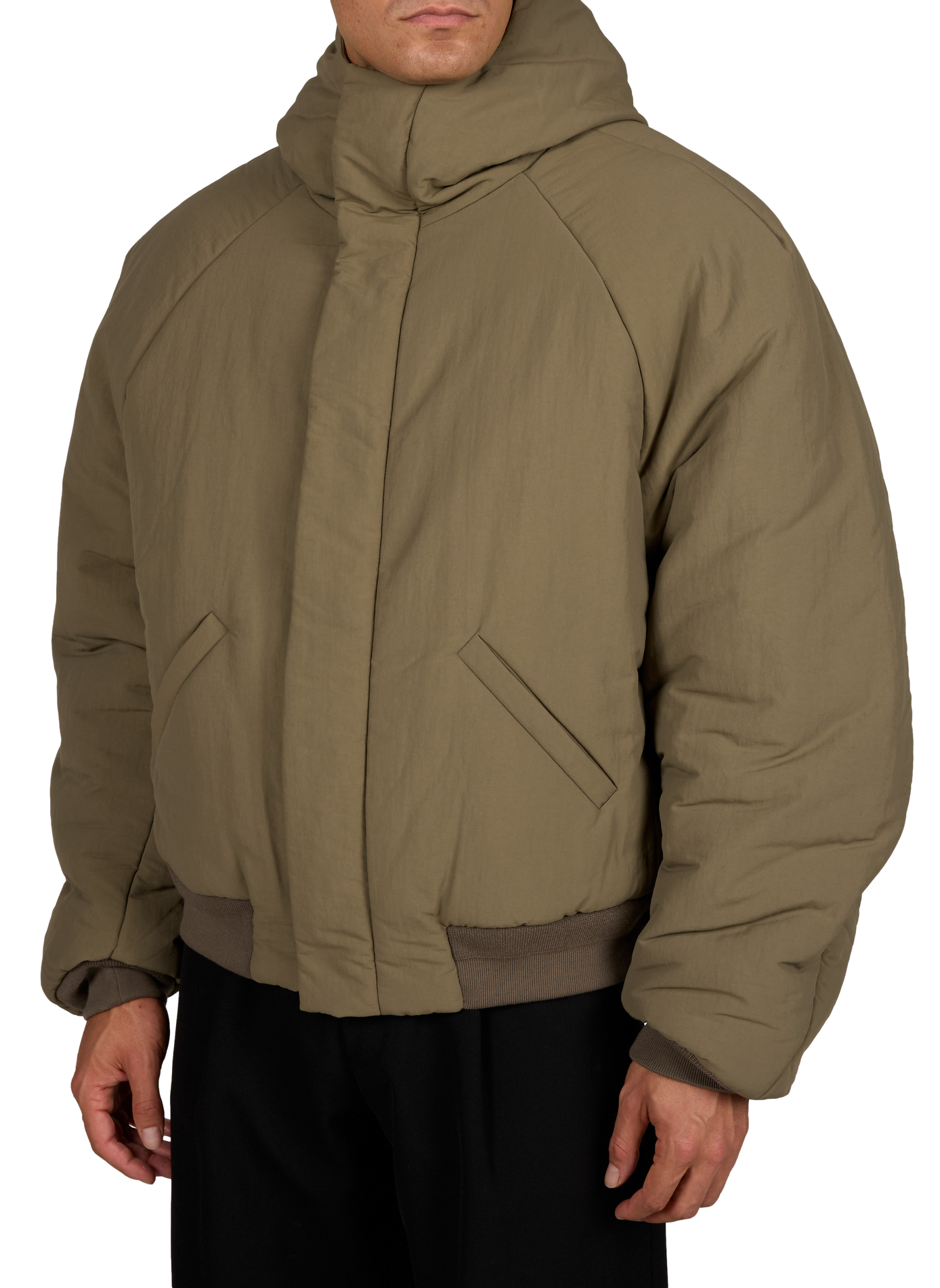 Quilted Orb hooded puffer jacket SEVENTH Brown