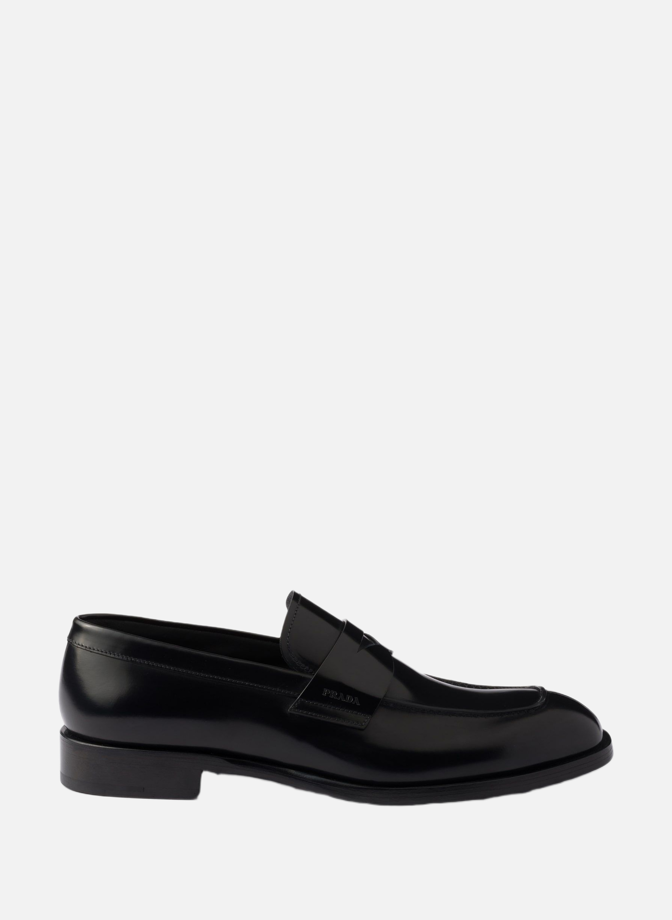 Mocassins en cuir brossé PRADA Noir
