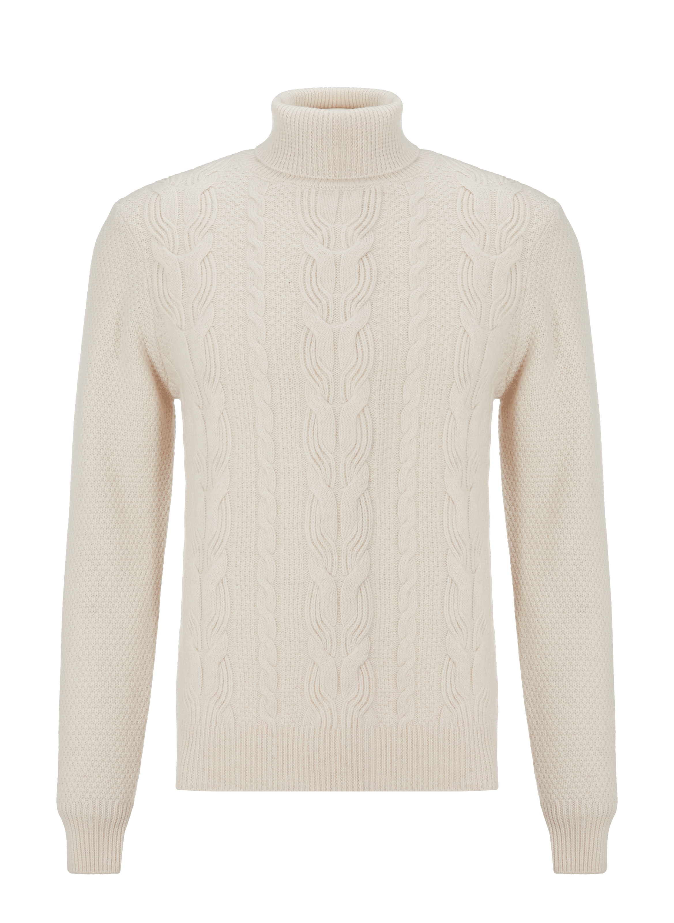 Pull col roulé en laine et cachemire