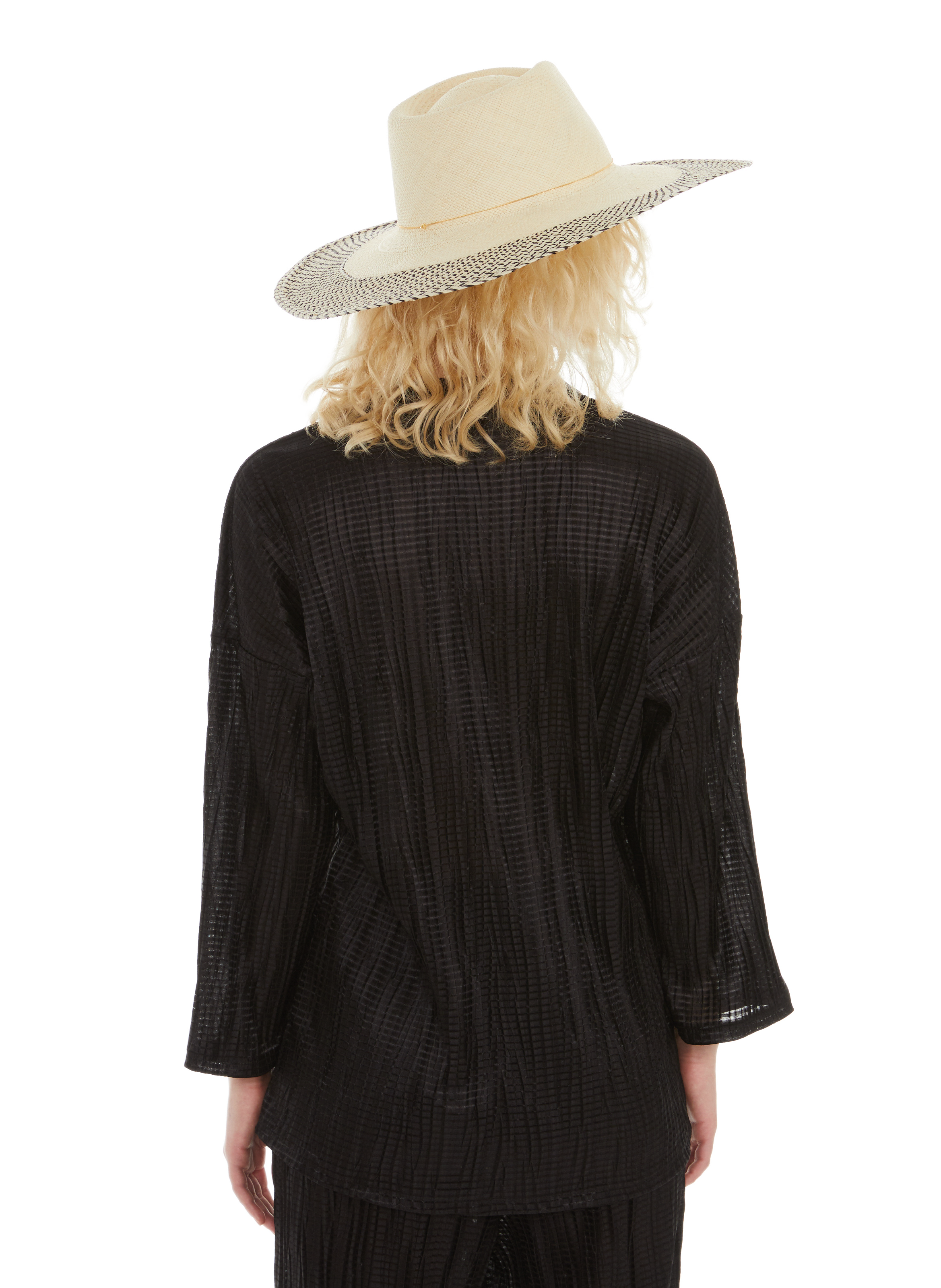 Pleated-effect blouse AU PRINTEMPS PARIS Black