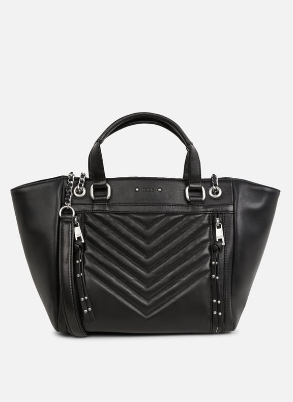 Sac cabas en cuir Noir by IKKS IKKS Sac cabas en cuir Noir
