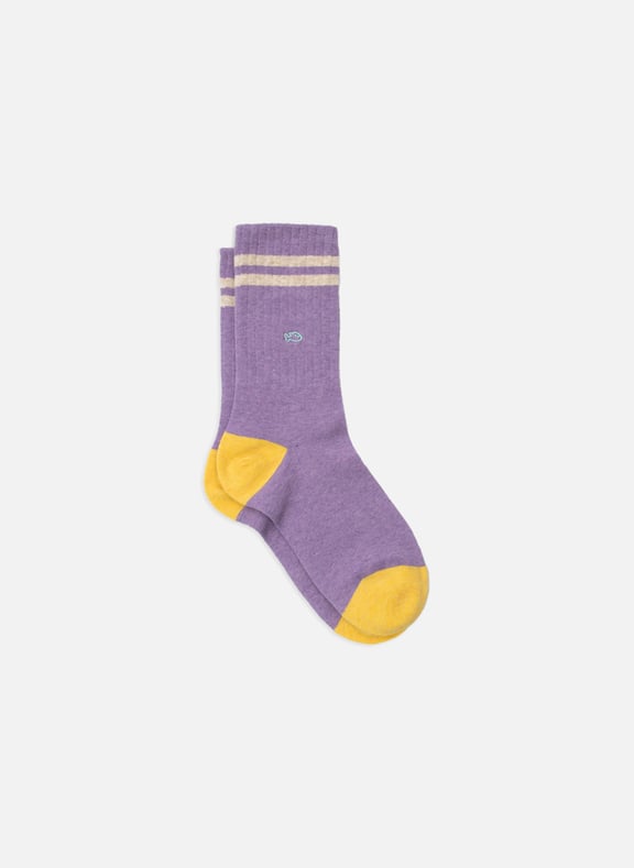 Chaussettes en coton peigné retro Violet by BILLYBELT BILLYBELT Chaussettes en coton peigné retro Violet