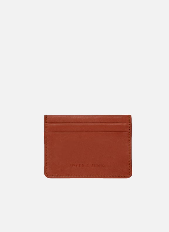 Porte-cartes cuir lisse Orange by JULES & JENN JULES & JENN Porte-cartes cuir lisse Orange