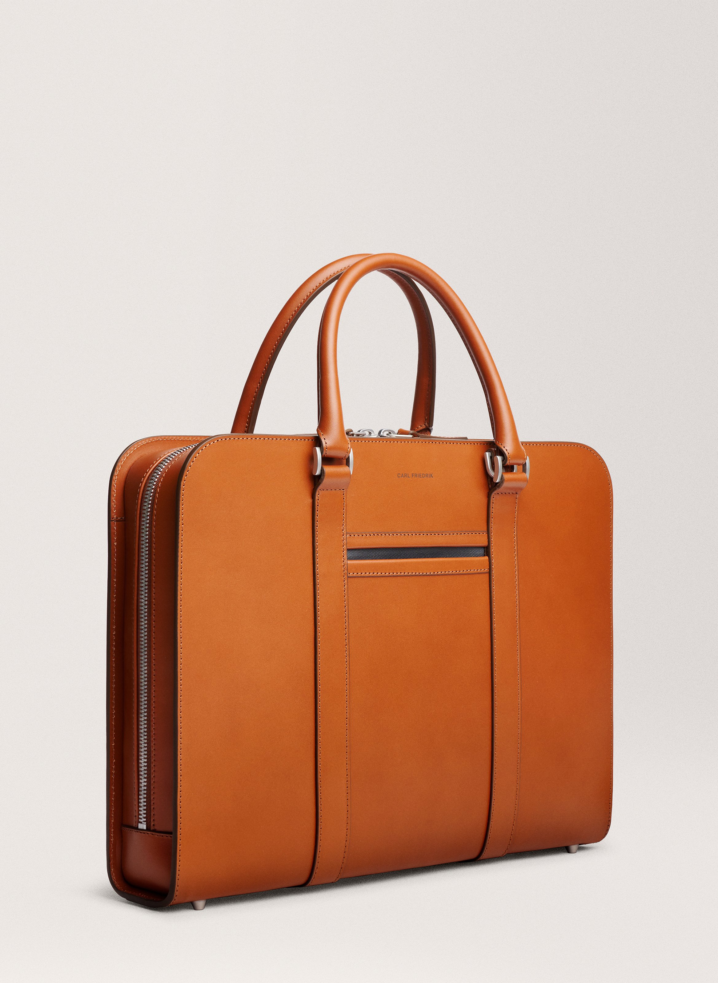Porte-documents 'Palissy Briefcase' en cuir vachetta CARL FRIEDRIK Marron