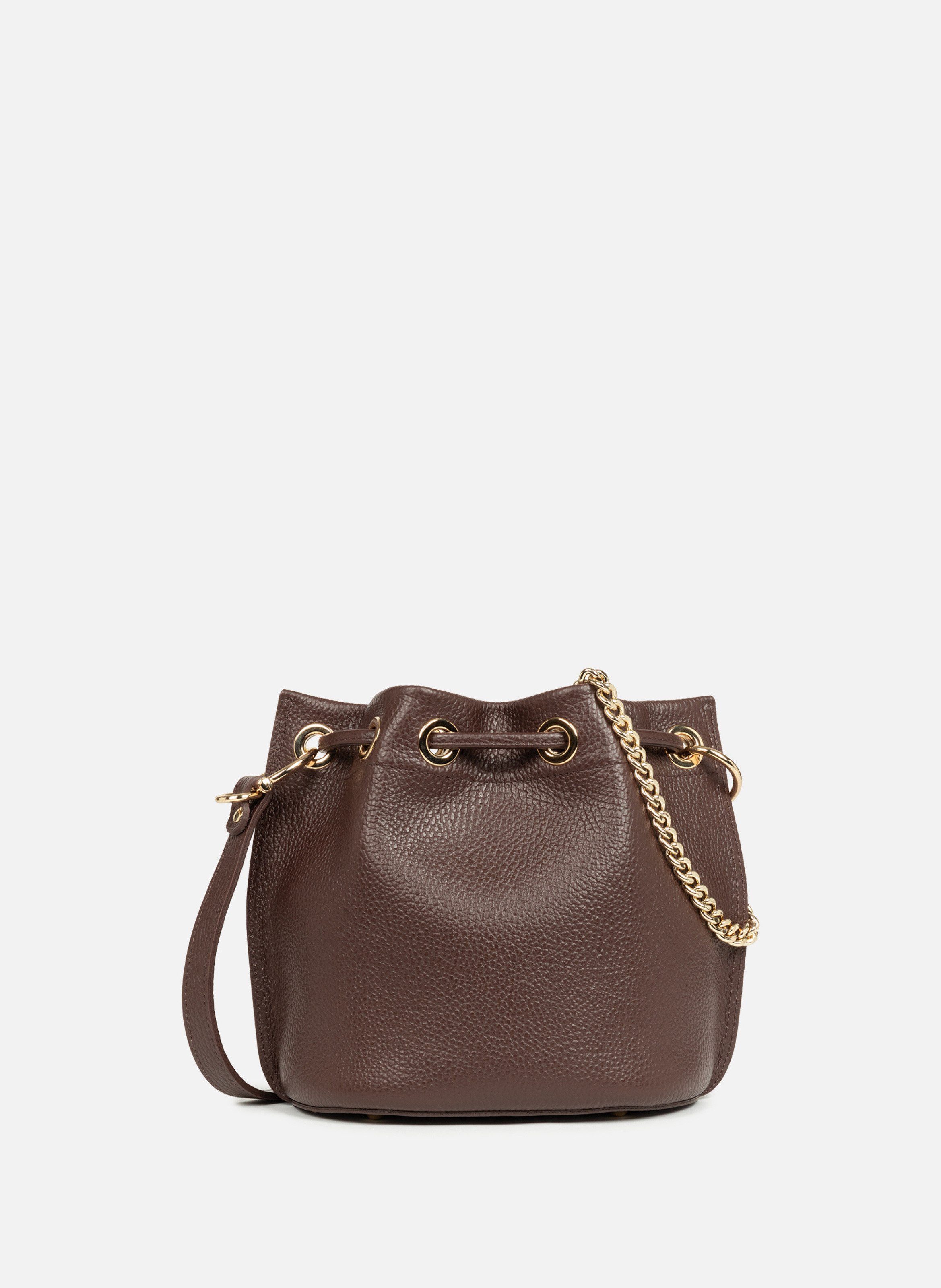 Petit sac bourse - alba double LANCASTER Marron