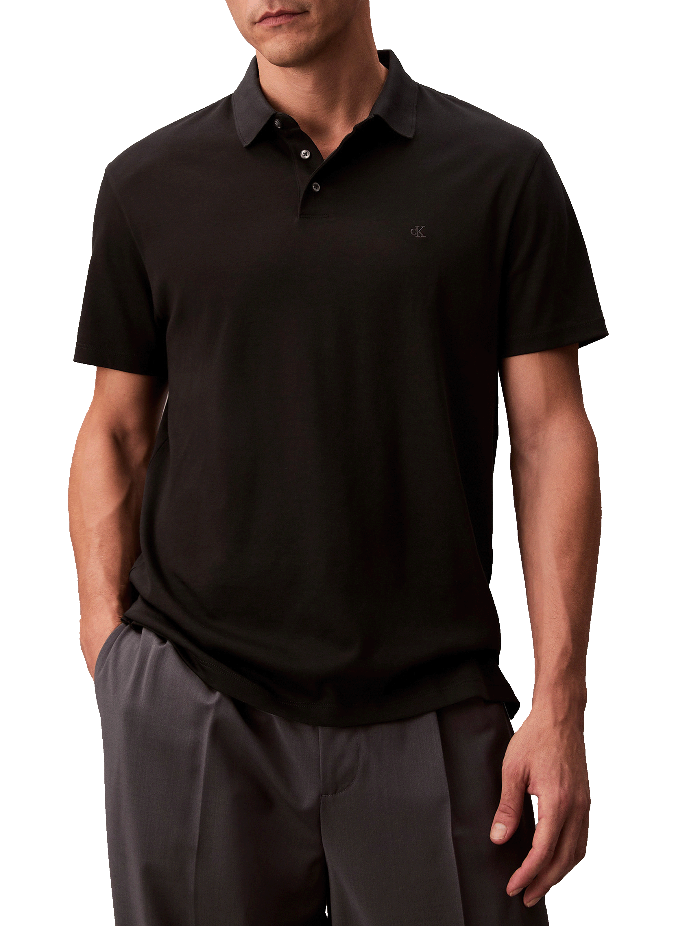 Baumwollpolo CALVIN KLEIN Schwarz