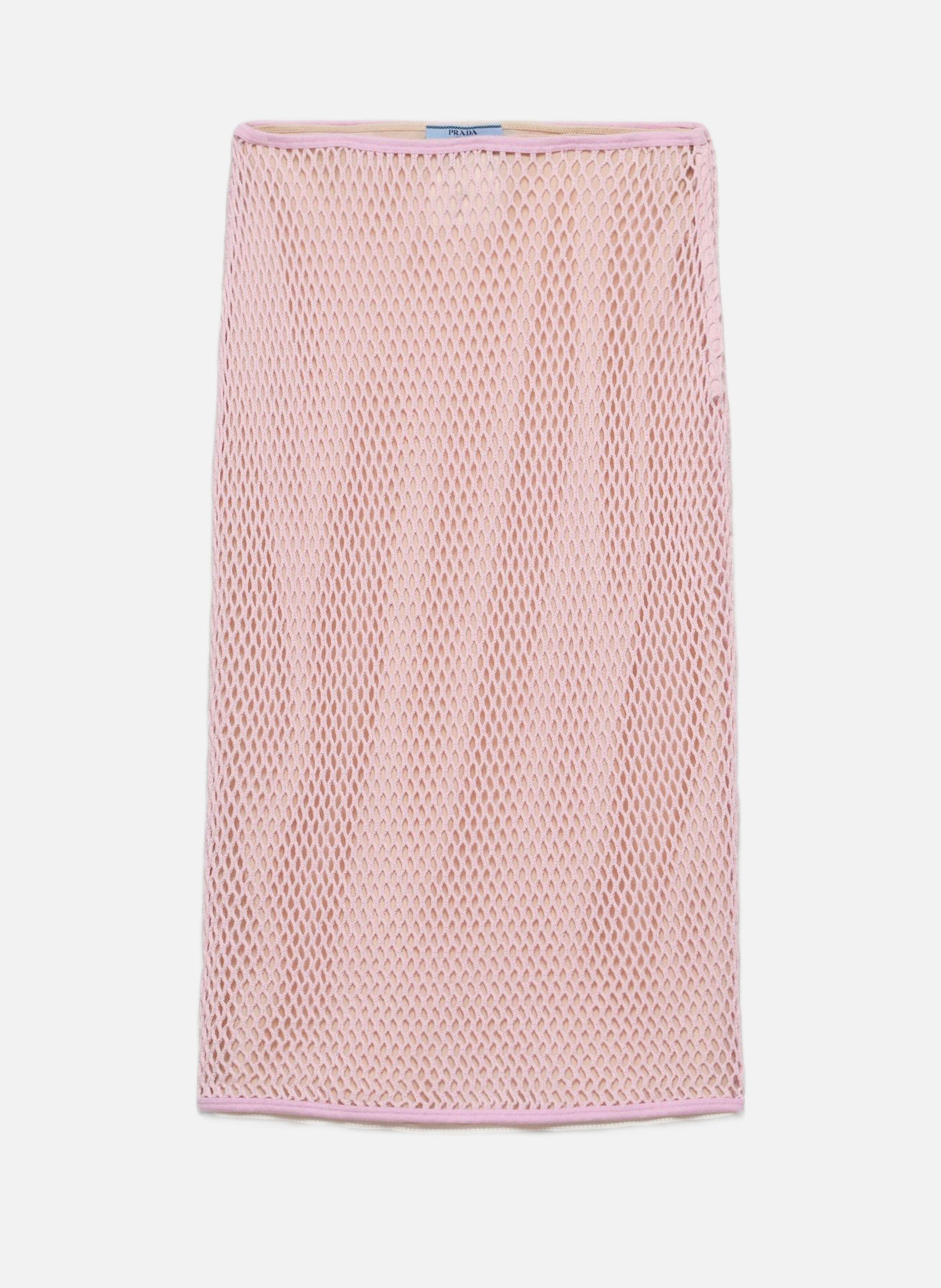Jupe en mesh de coton PRADA Rose