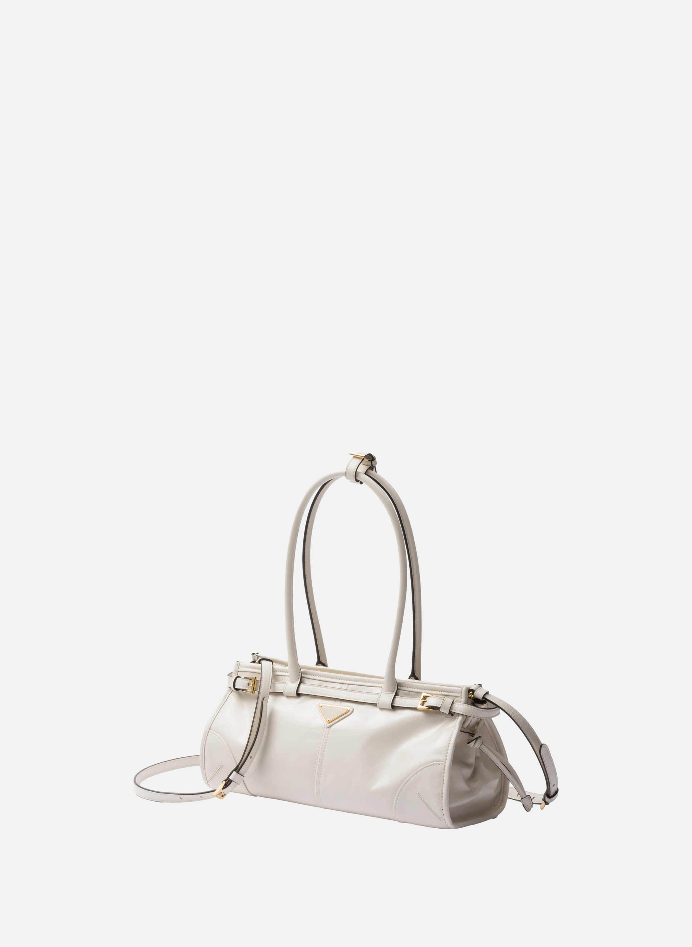Sac à main prada bonnie en cuir PRADA Blanc