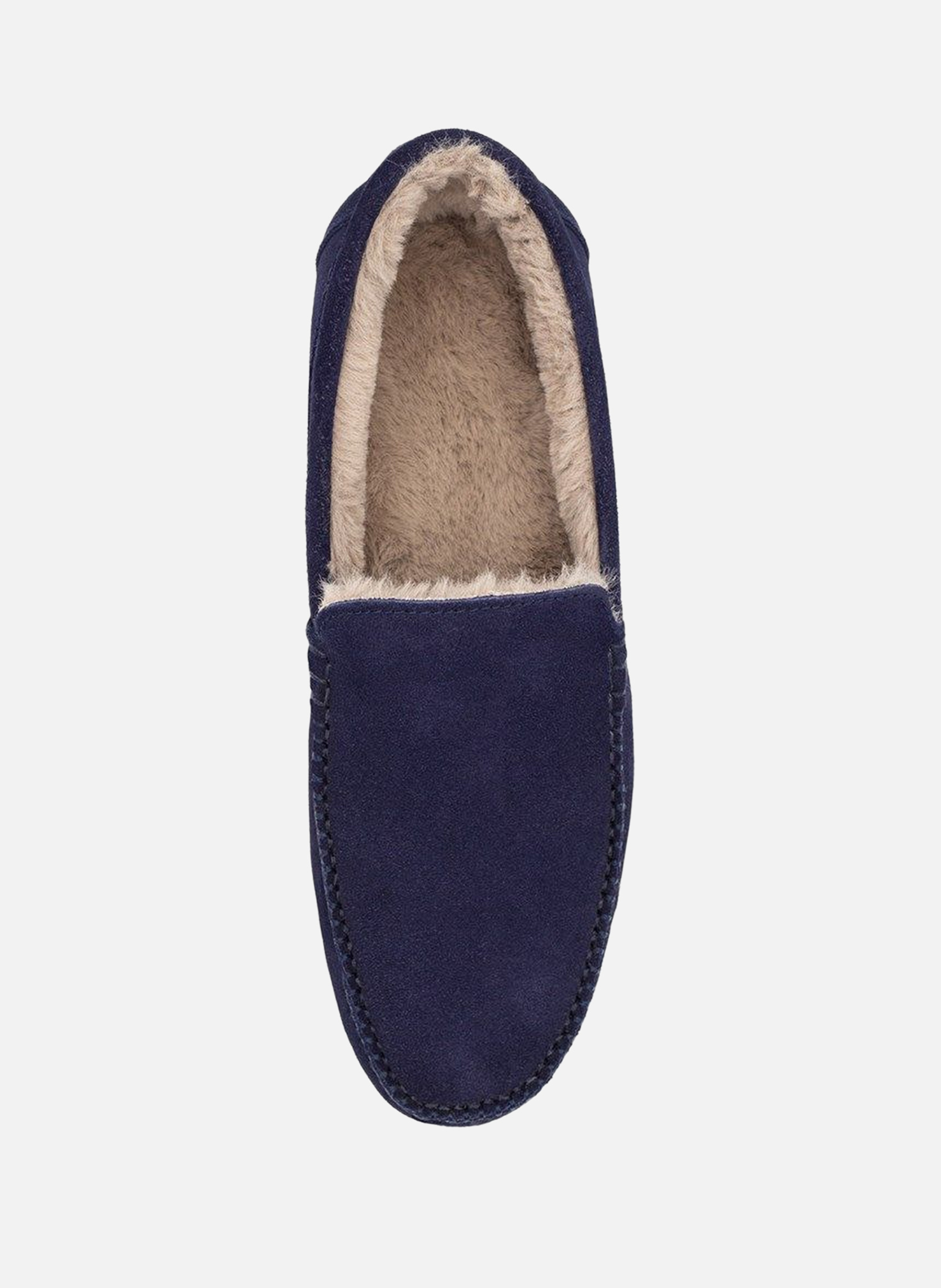 Pantoufle fourrée en daim homs FINSBURY Bleu
