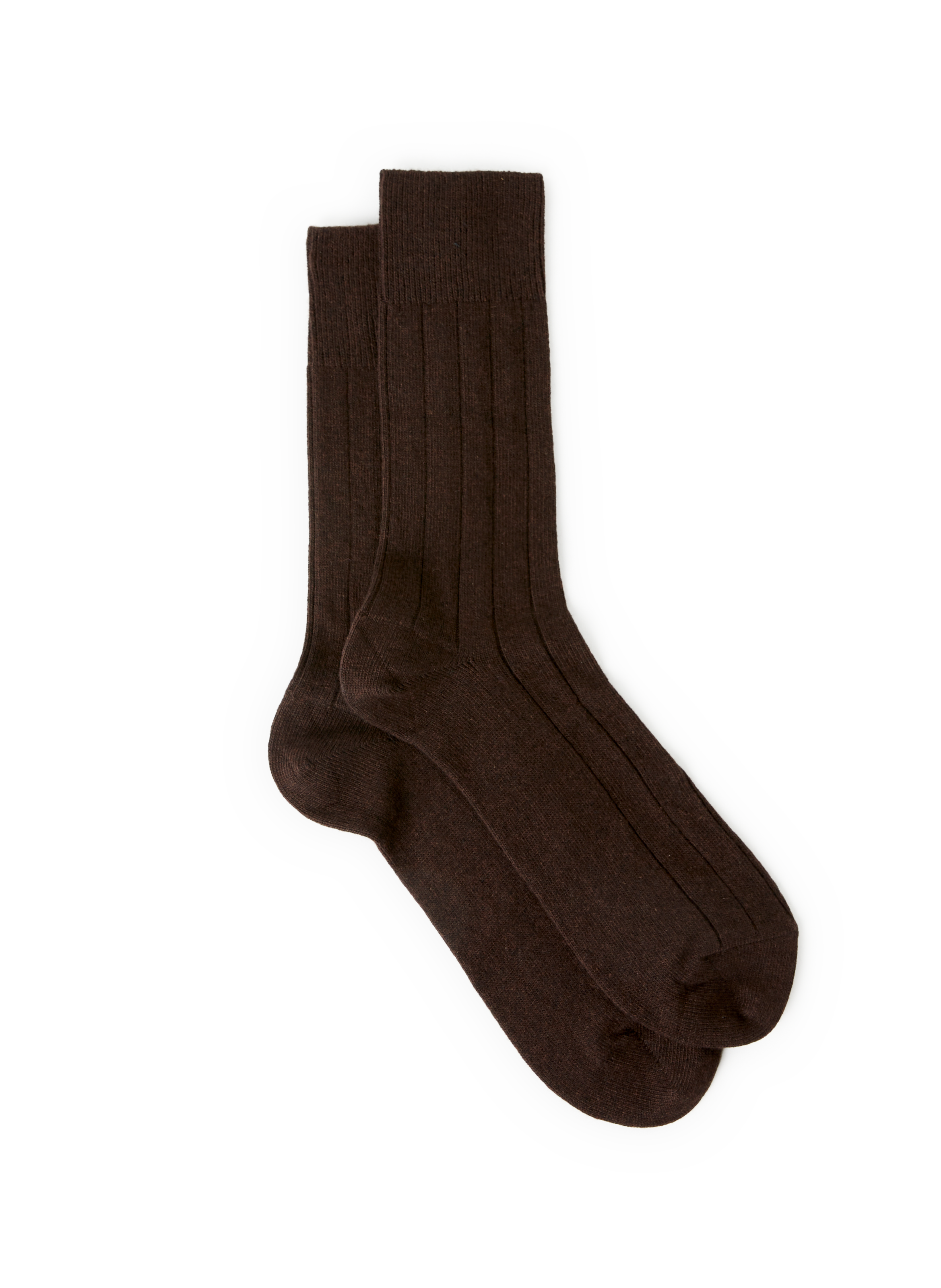 FALKE Chaussettes mi-hautes en laine et cachemire mélangés  Marron