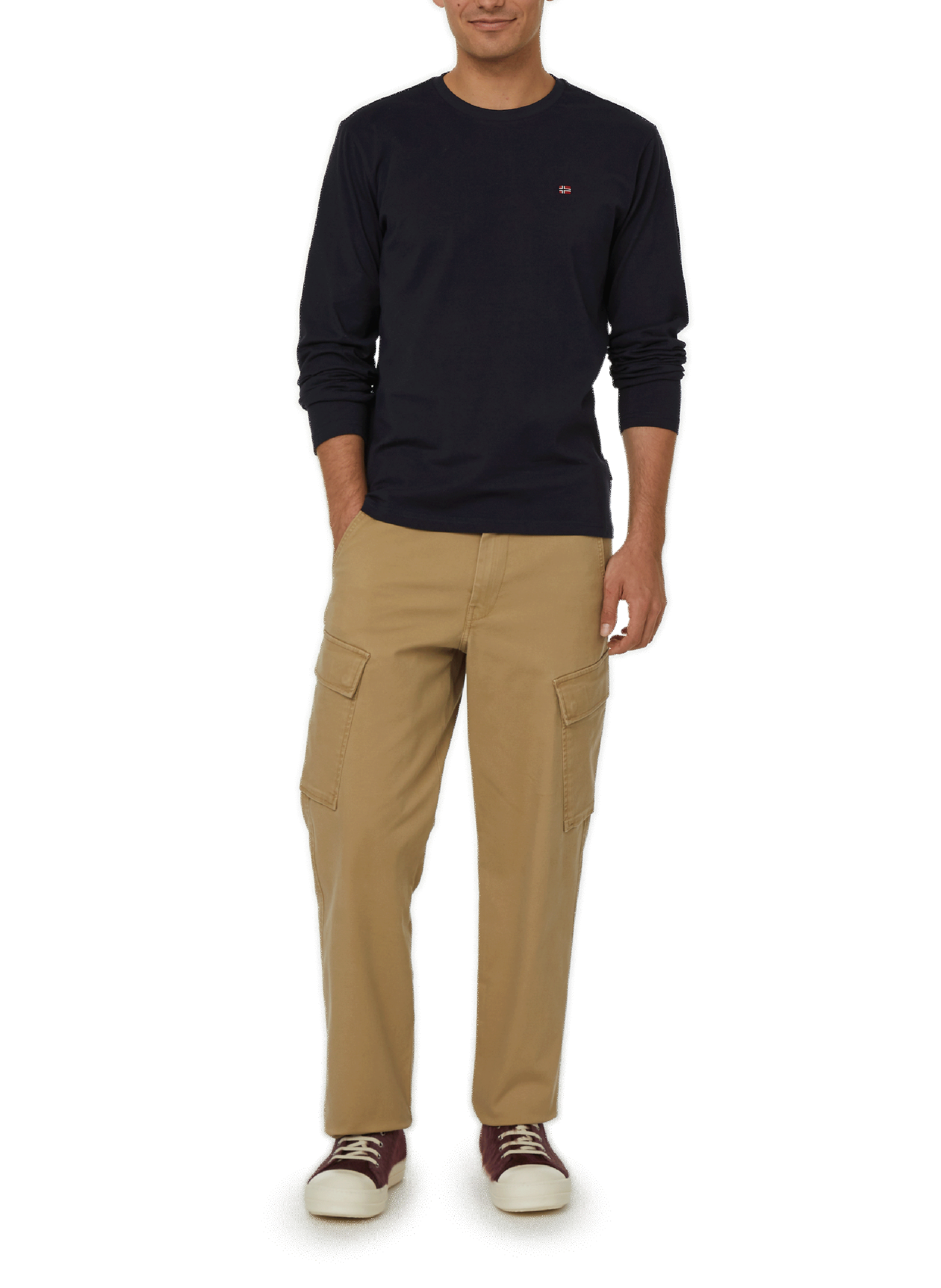 Long-sleeved cotton T-shirt NAPAPIJRI Blue