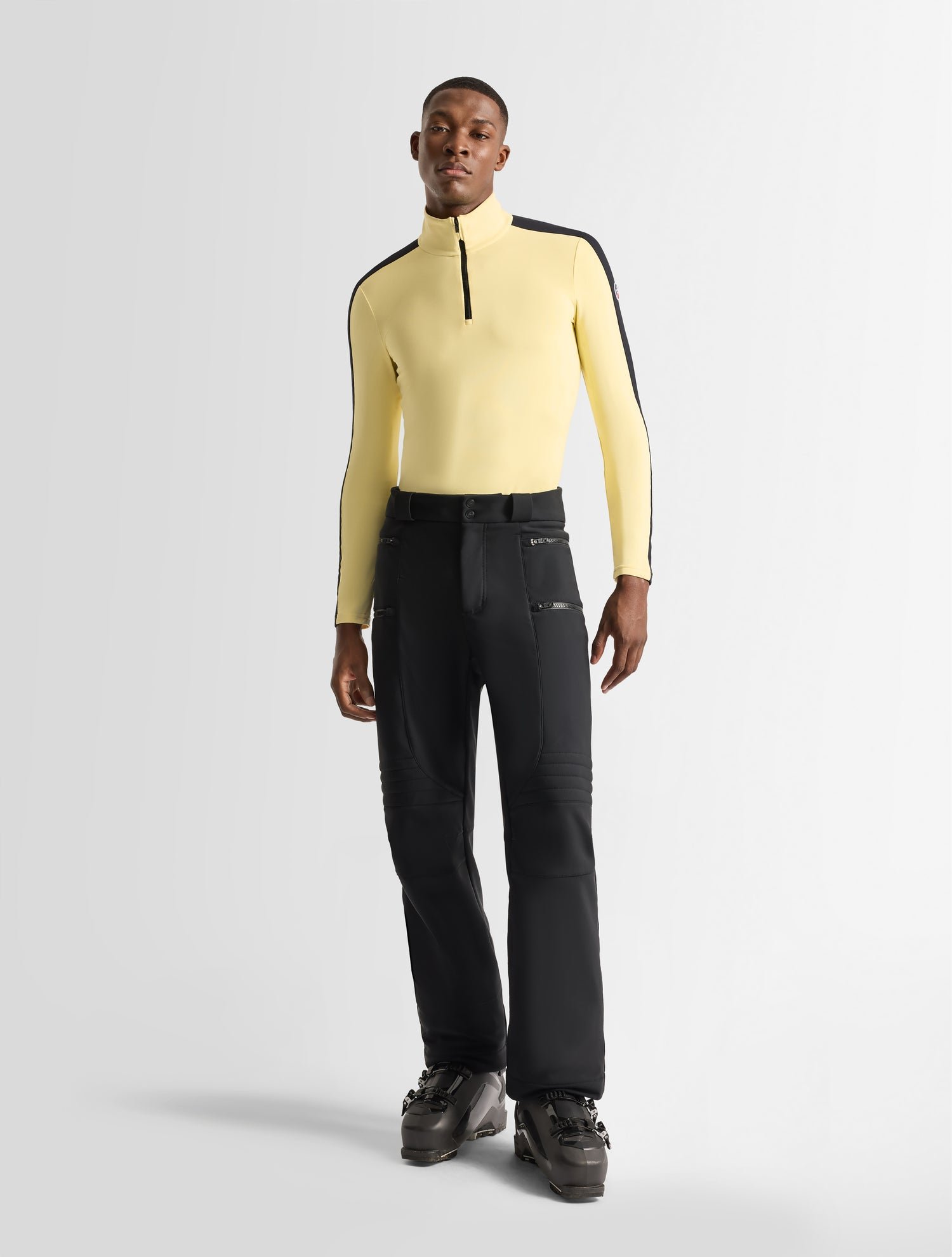 Sous pull de ski alpille col montant coupe ajustée FUSALP Jaune