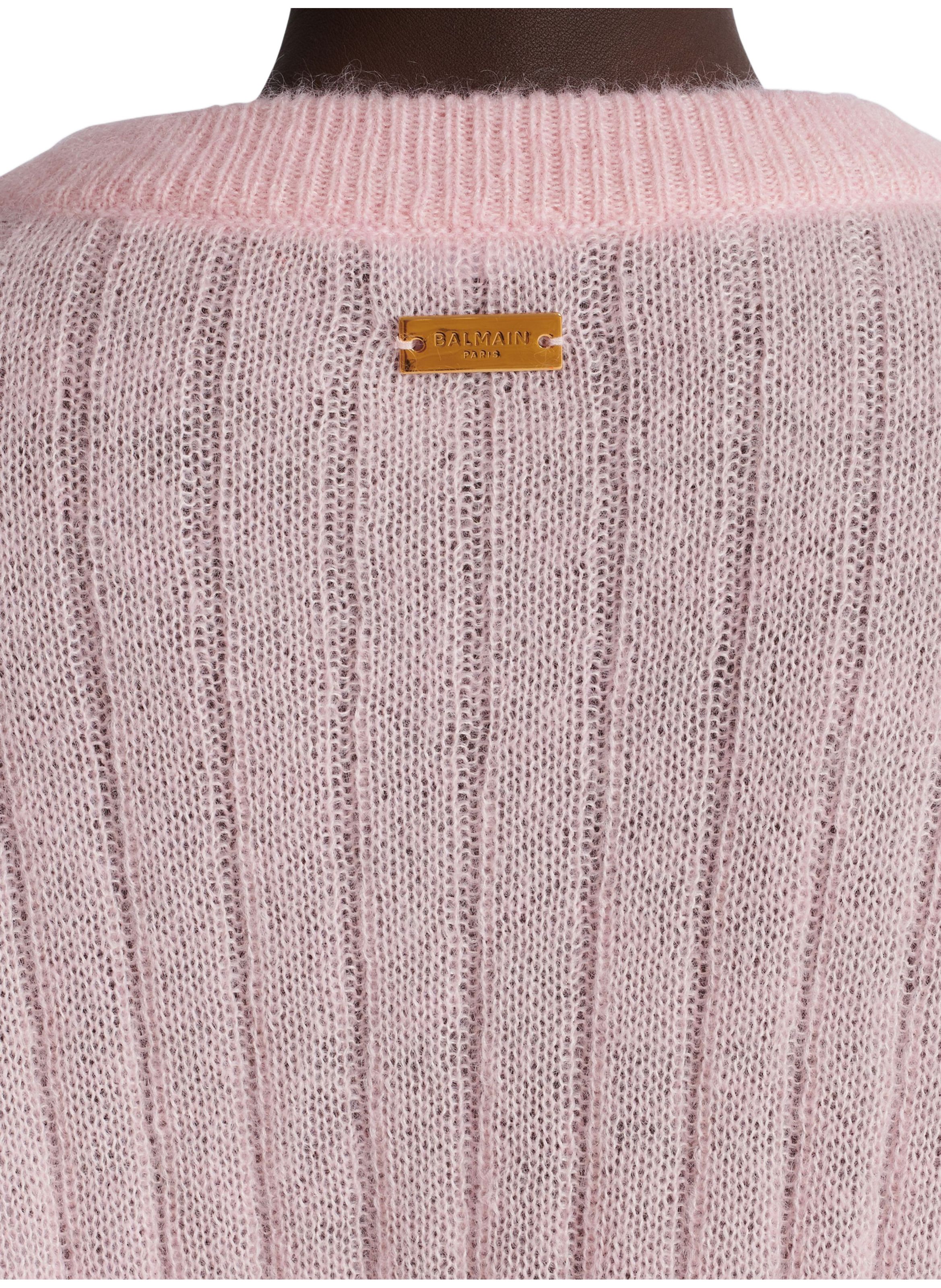 Pull court en mohair BALMAIN Rose