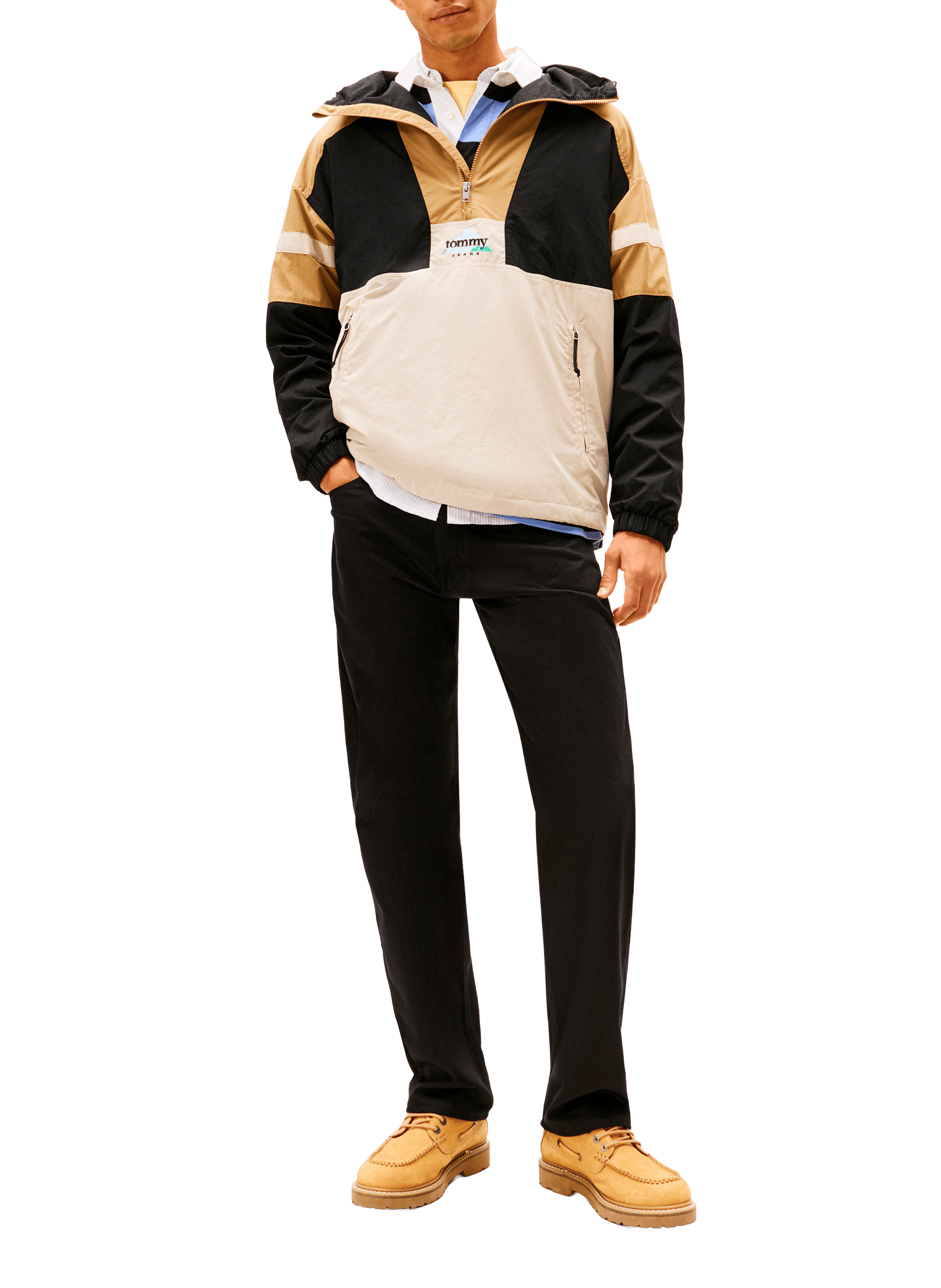 Jean coupe droite en coton TOMMY HILFIGER Noir