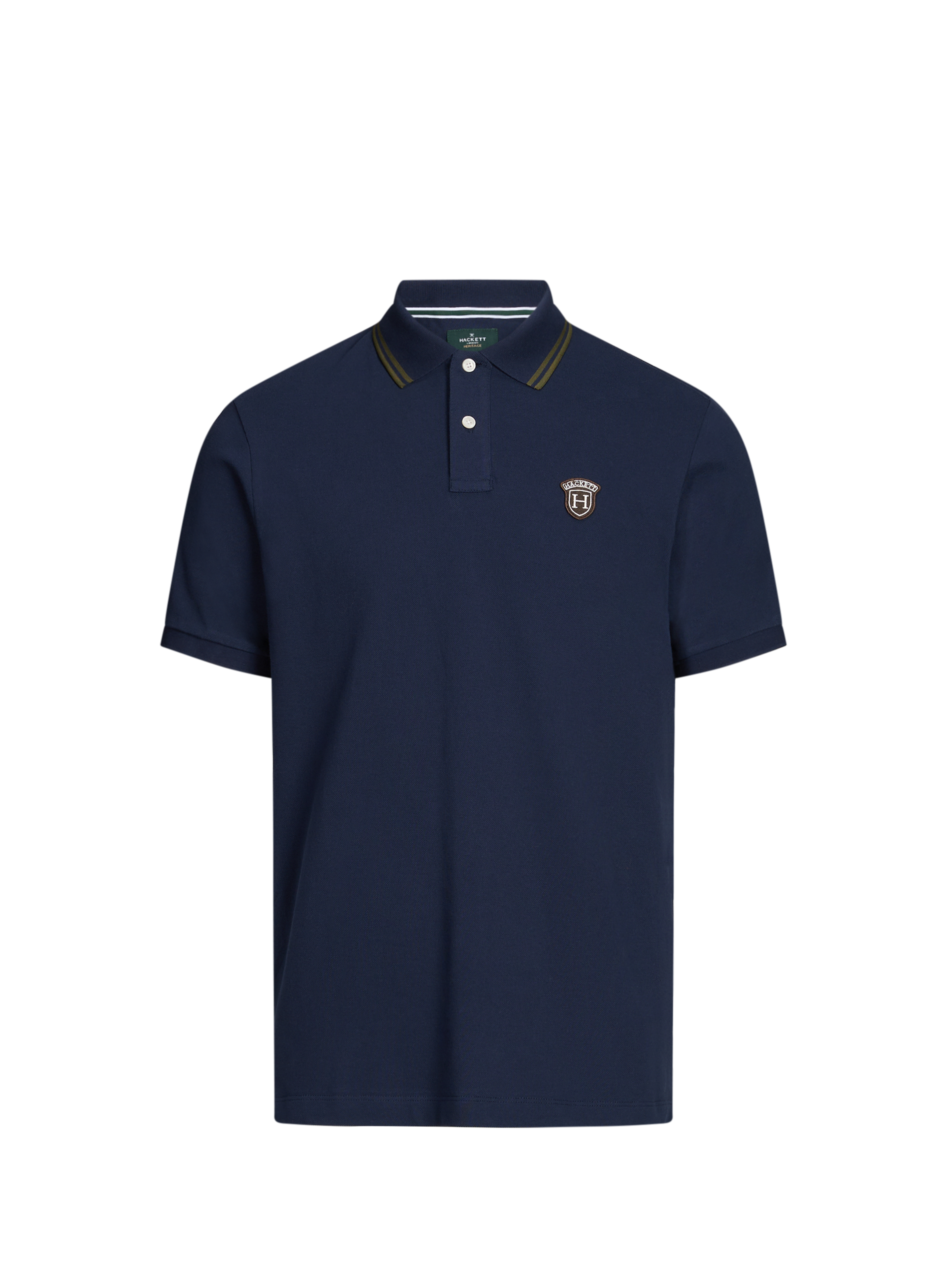 HACKETT Polo à manches courtes en coton Bleu