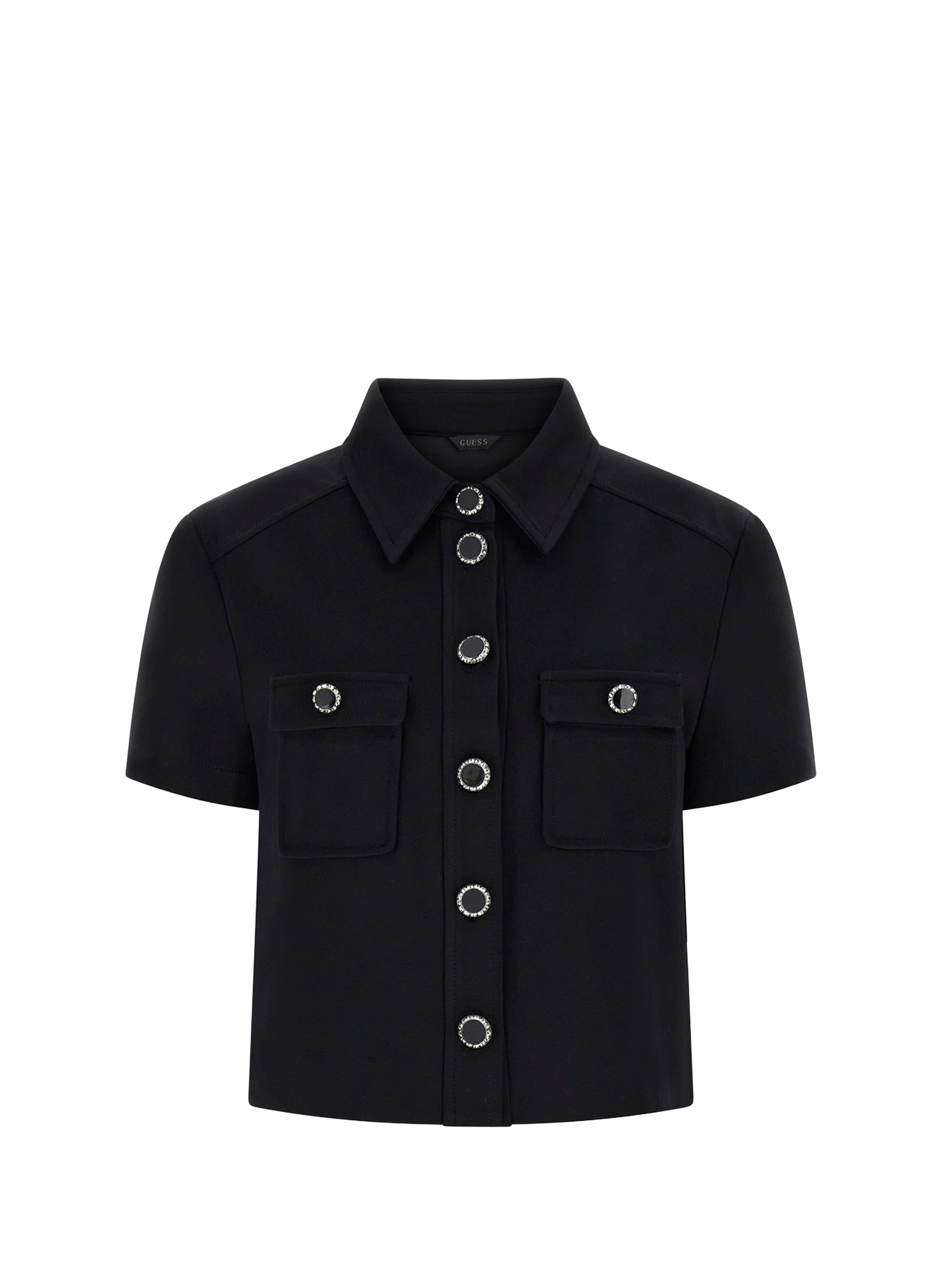 Short-sleeved button-down shirt GUESS Black