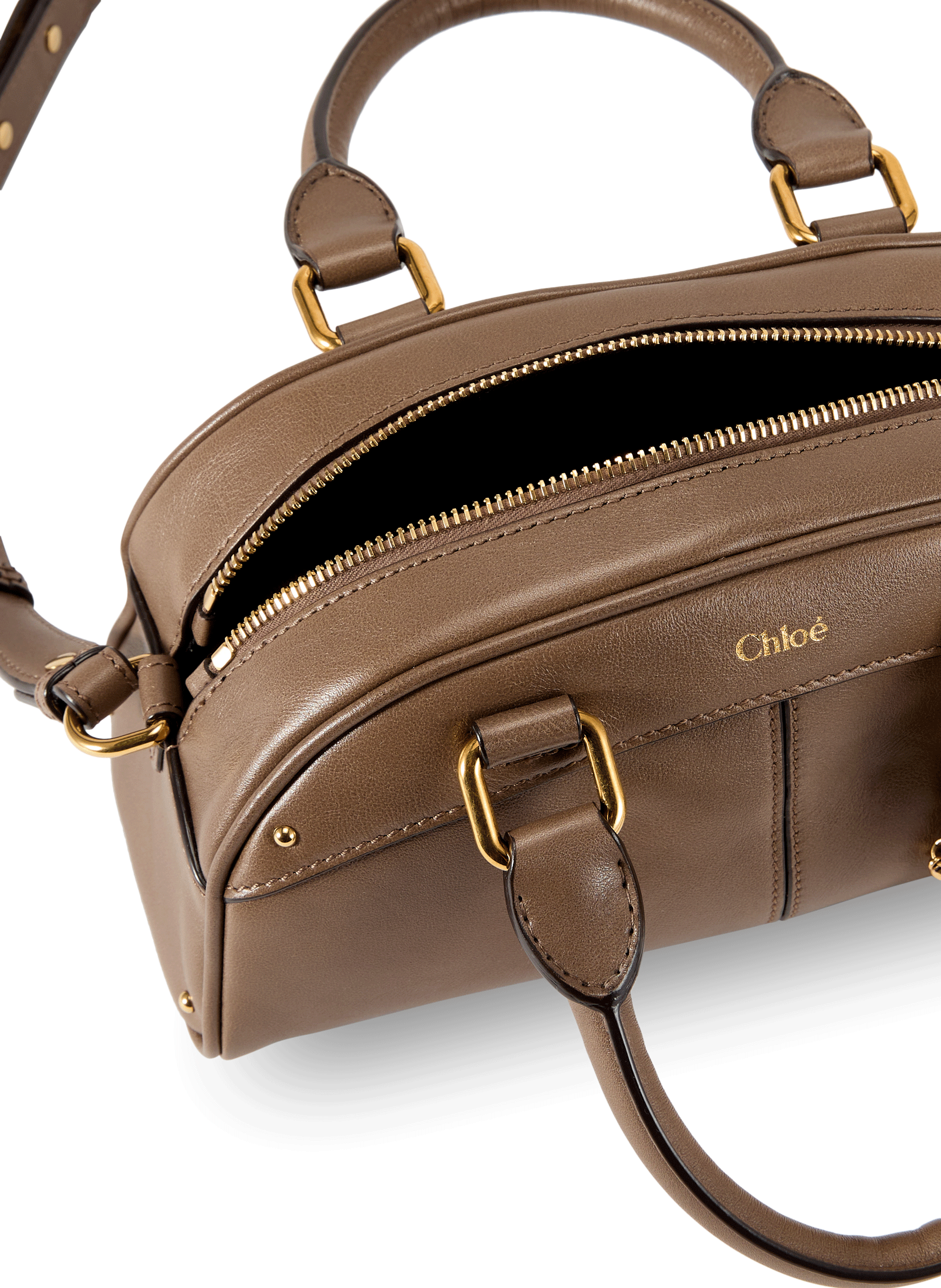 Sac Woody en cuir CHLOÉ Gris