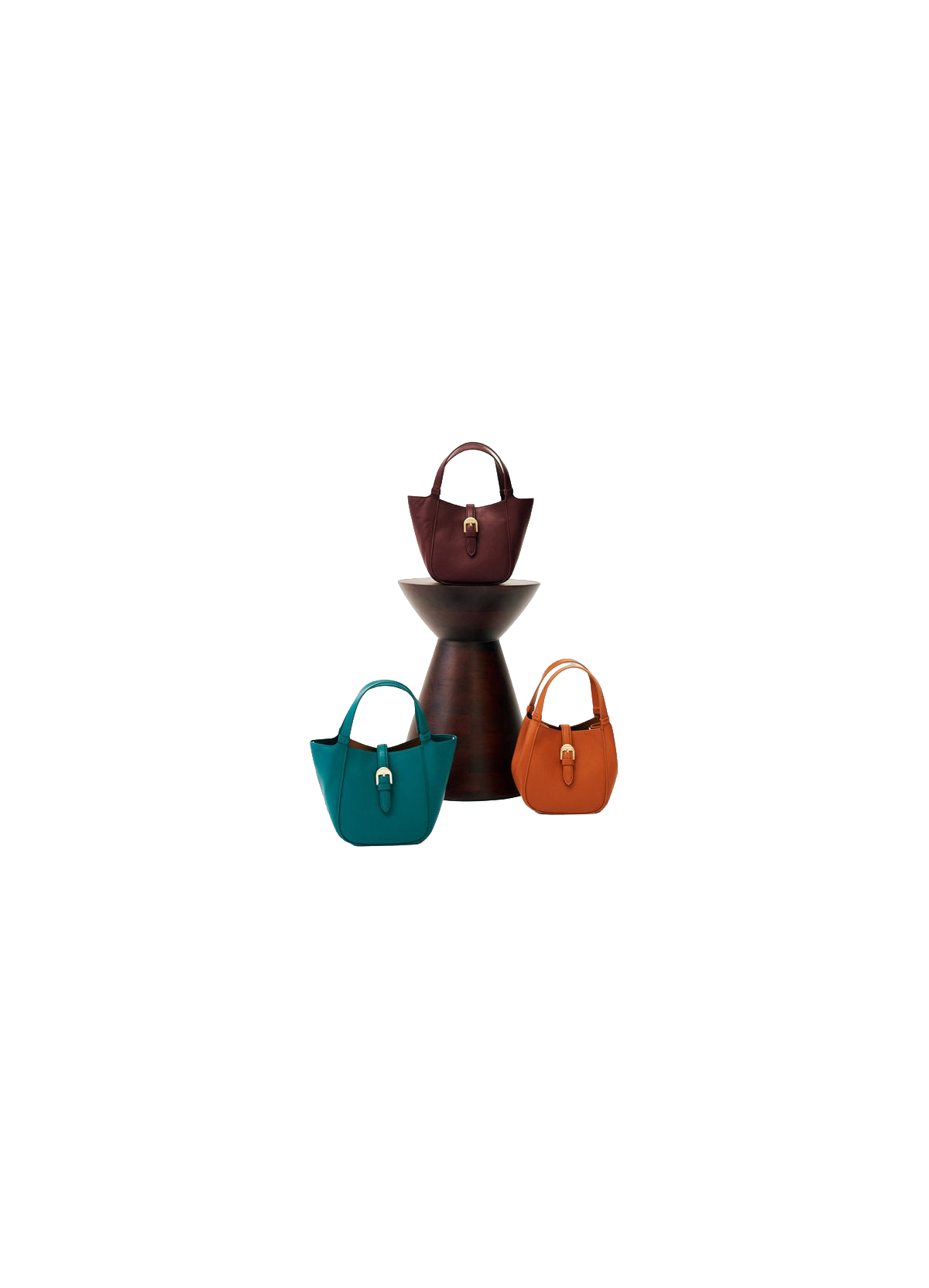 L'envolée | sac à main pm en cuir de vachette POURCHET Bleu