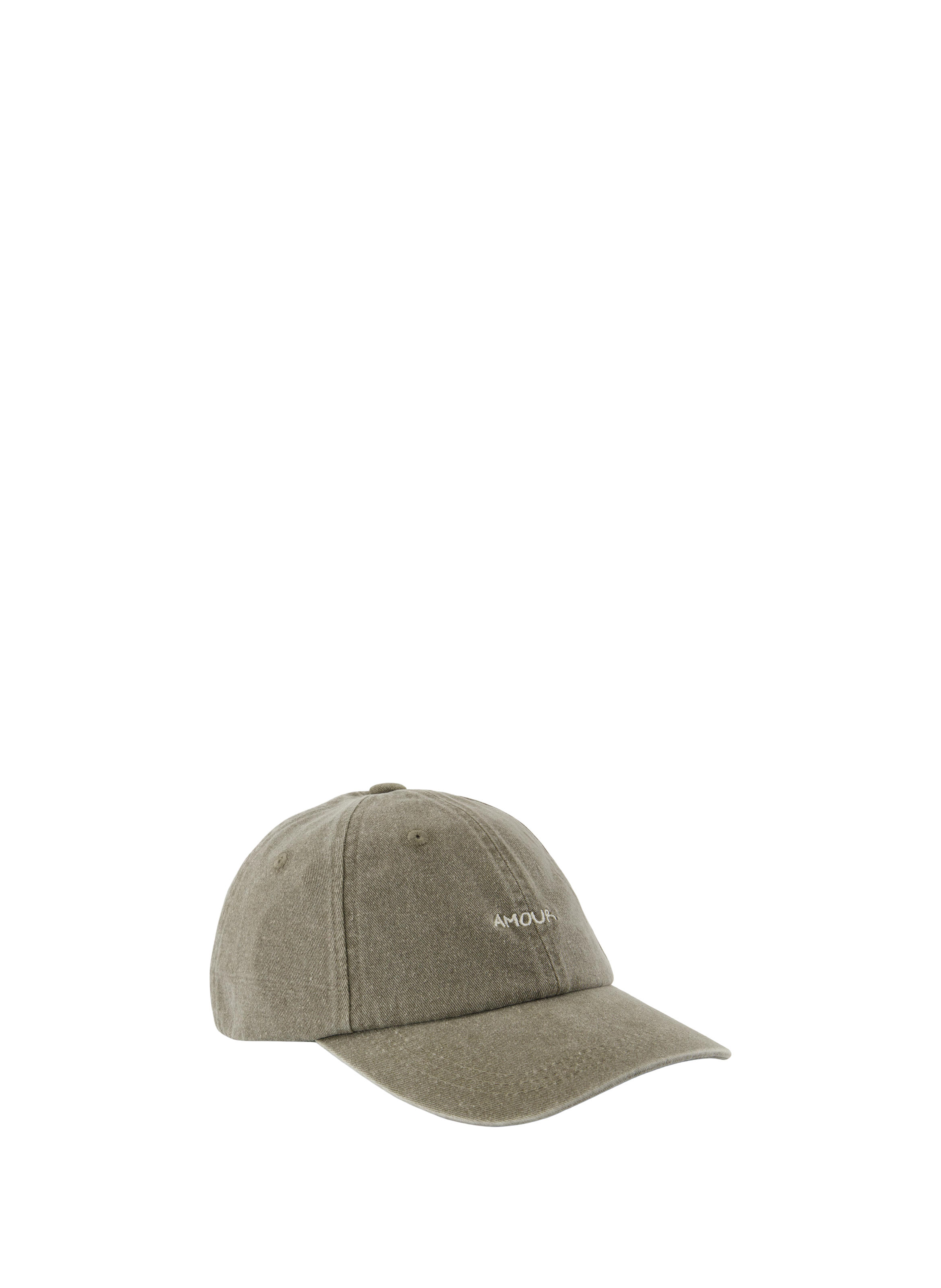 Embroidered Love Cotton Cap MAISON LABICHE Brown