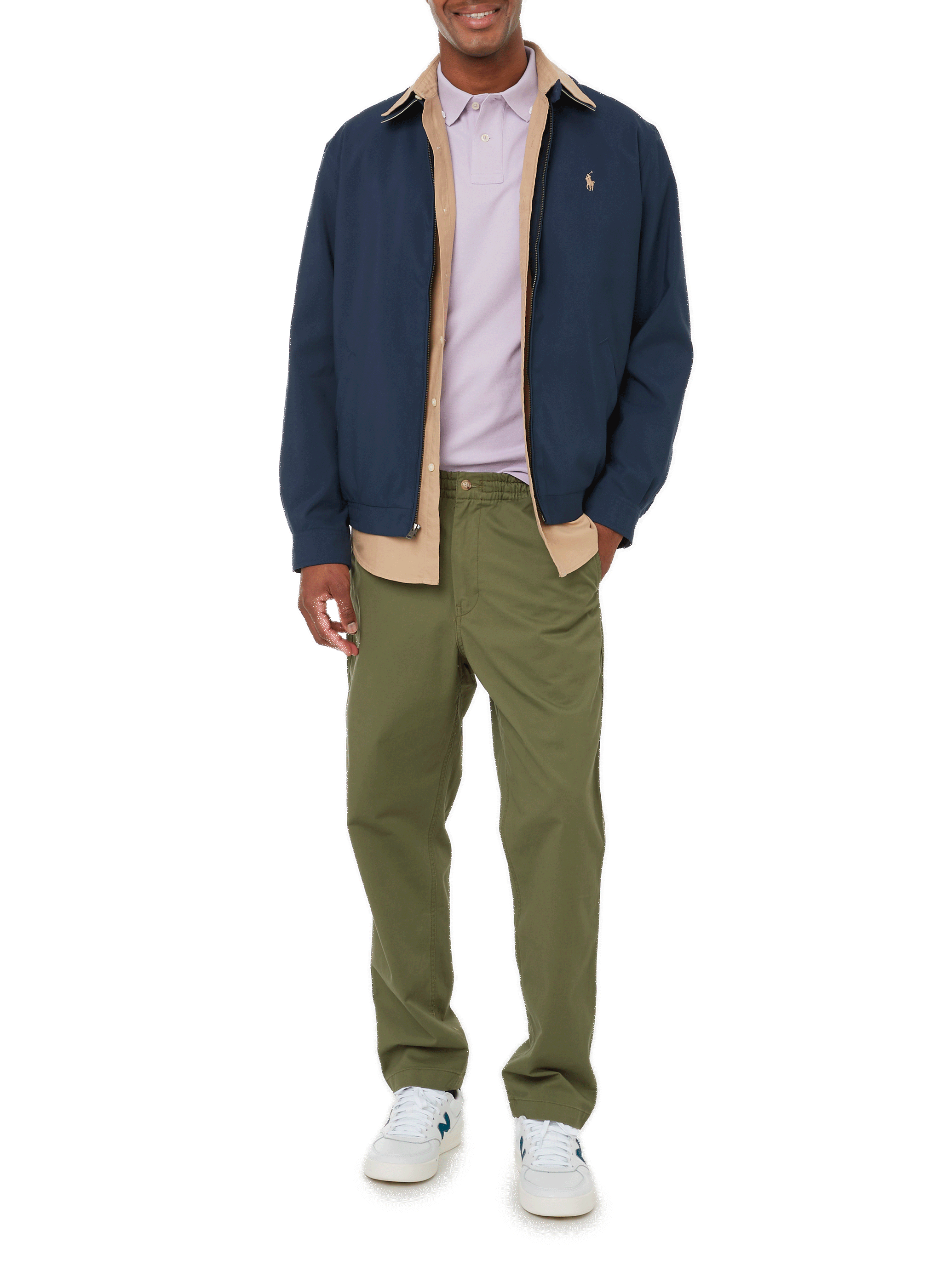 Recycled polyester logo jacket Blue