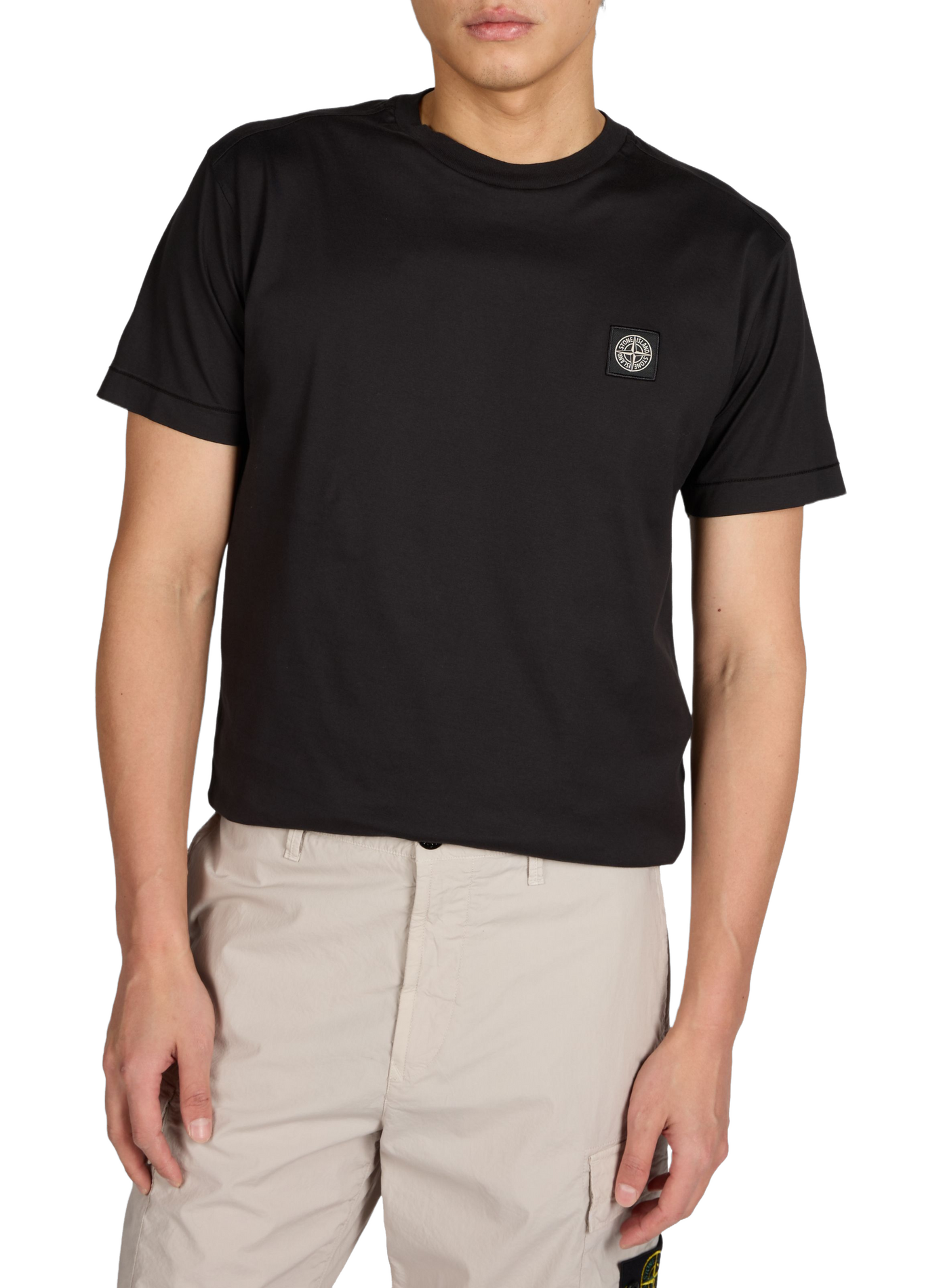 T-shirt en coton STONE ISLAND Noir