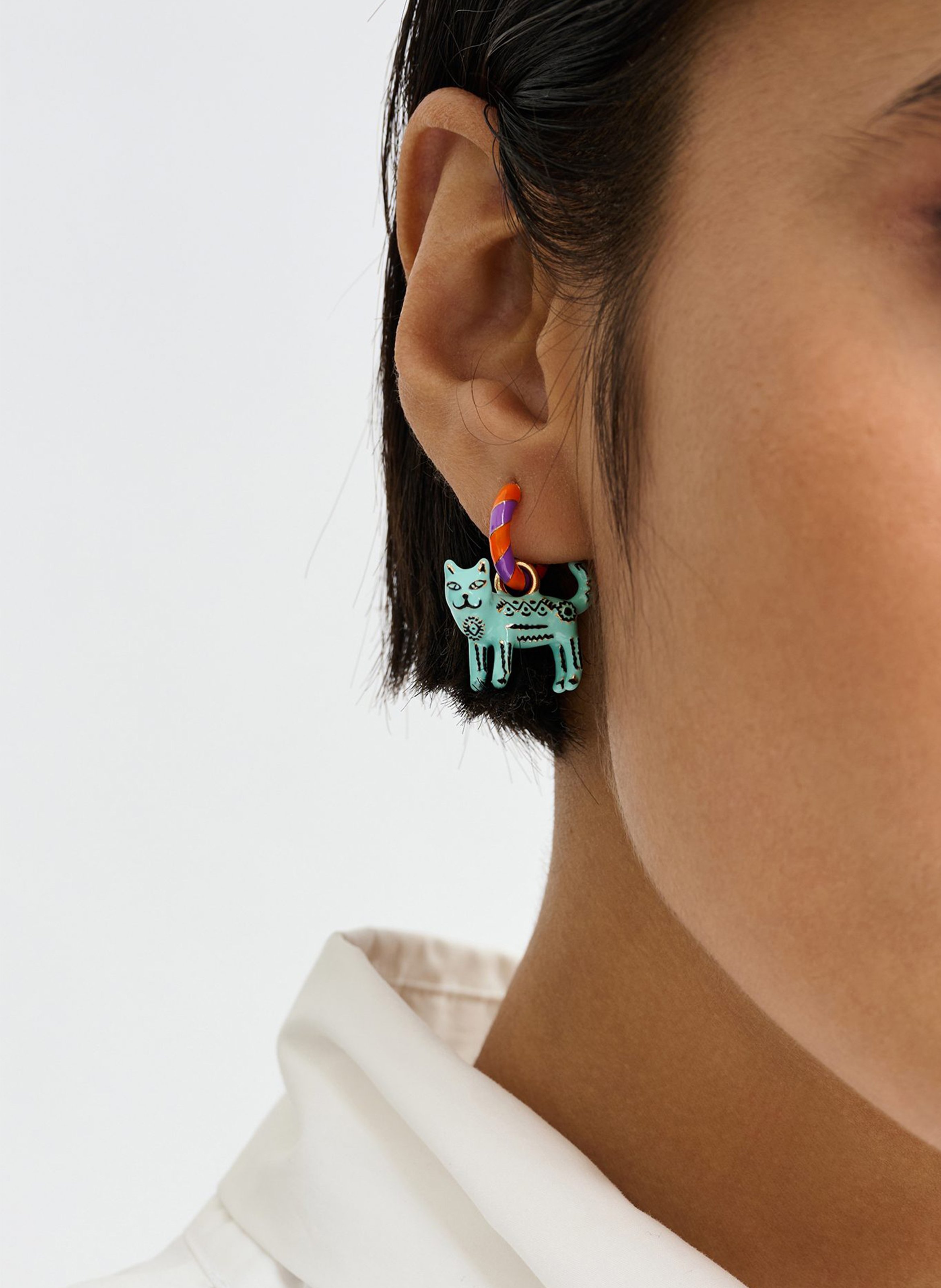 Boucles d'oreilles pendantes Jocat ESSENTIEL ANTWERP Orange