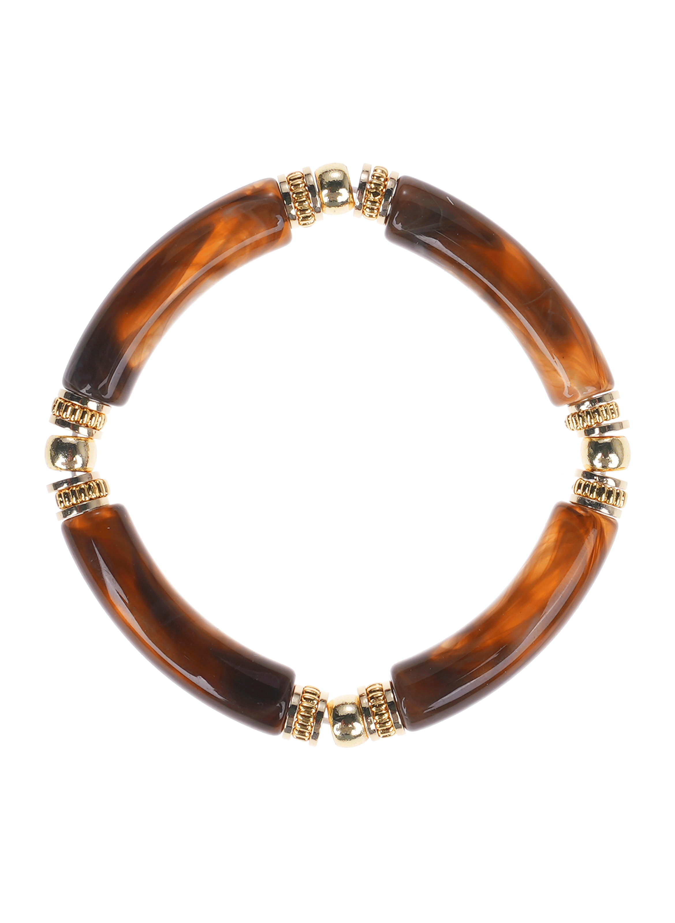 Bracelet de perles elastiqué nomade HIPANEMA Noir