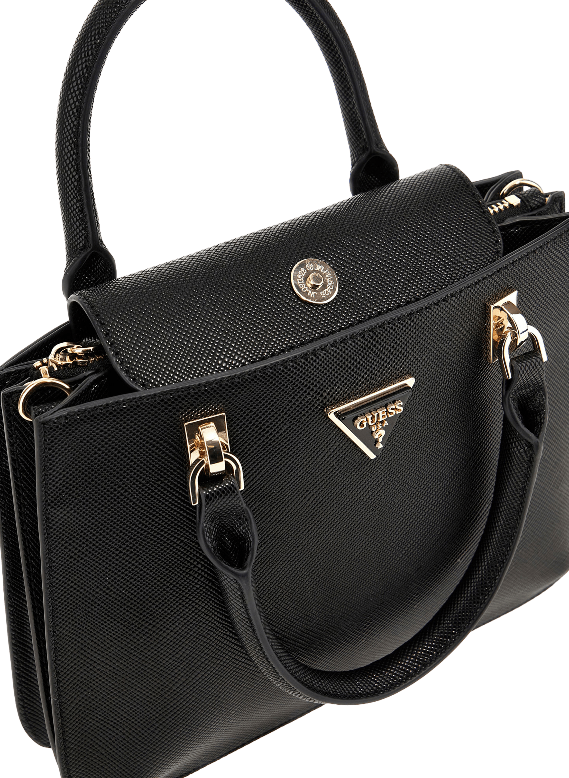 Noelle Saffiano handbag GUESS Black