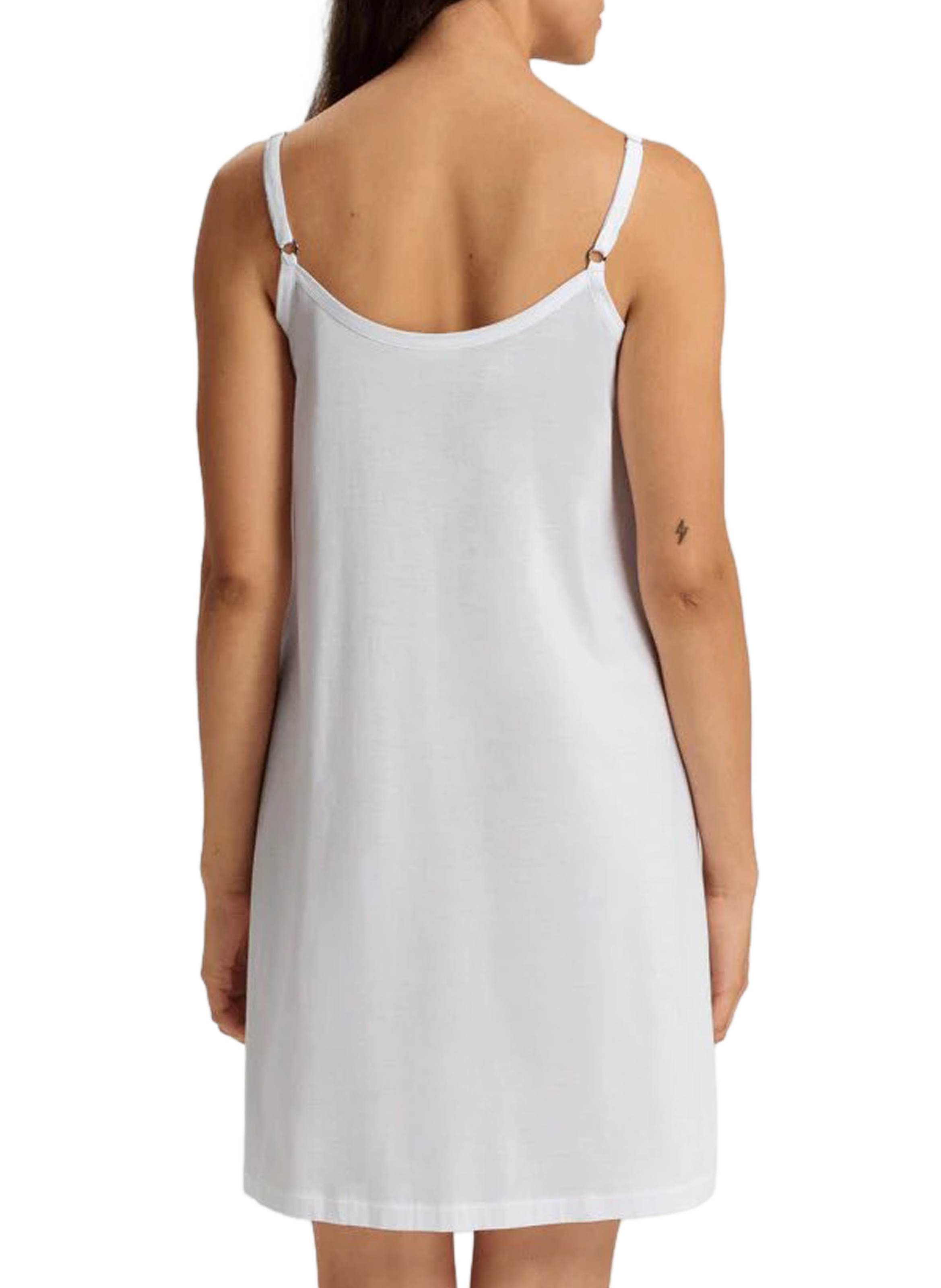 Chemise de nuit à bretelles en coton HANRO White